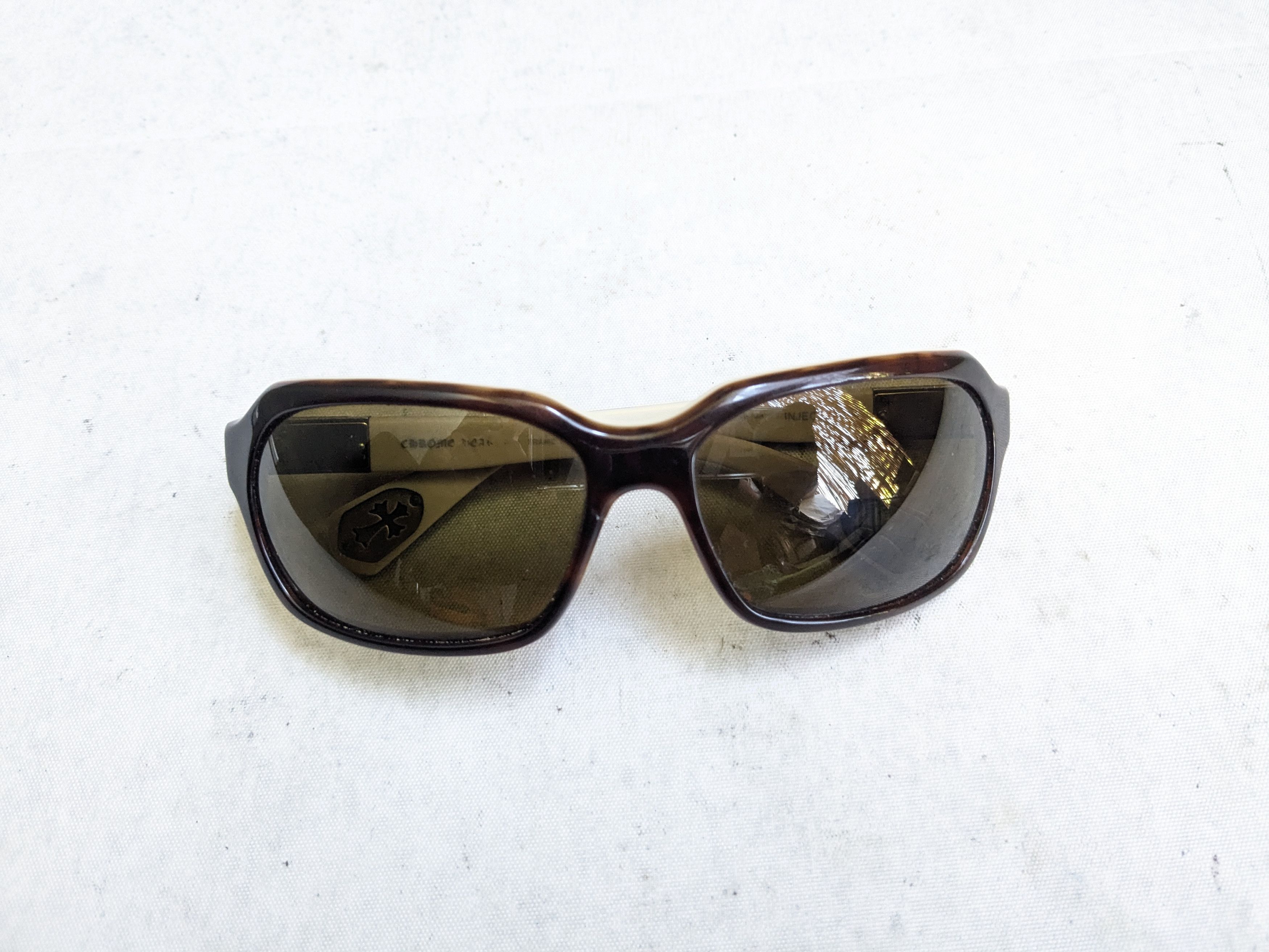 Chrome Hearts Chrome Hearts Sunglasses Injected Green Brown Cross Size ONE SIZE - 4 Thumbnail