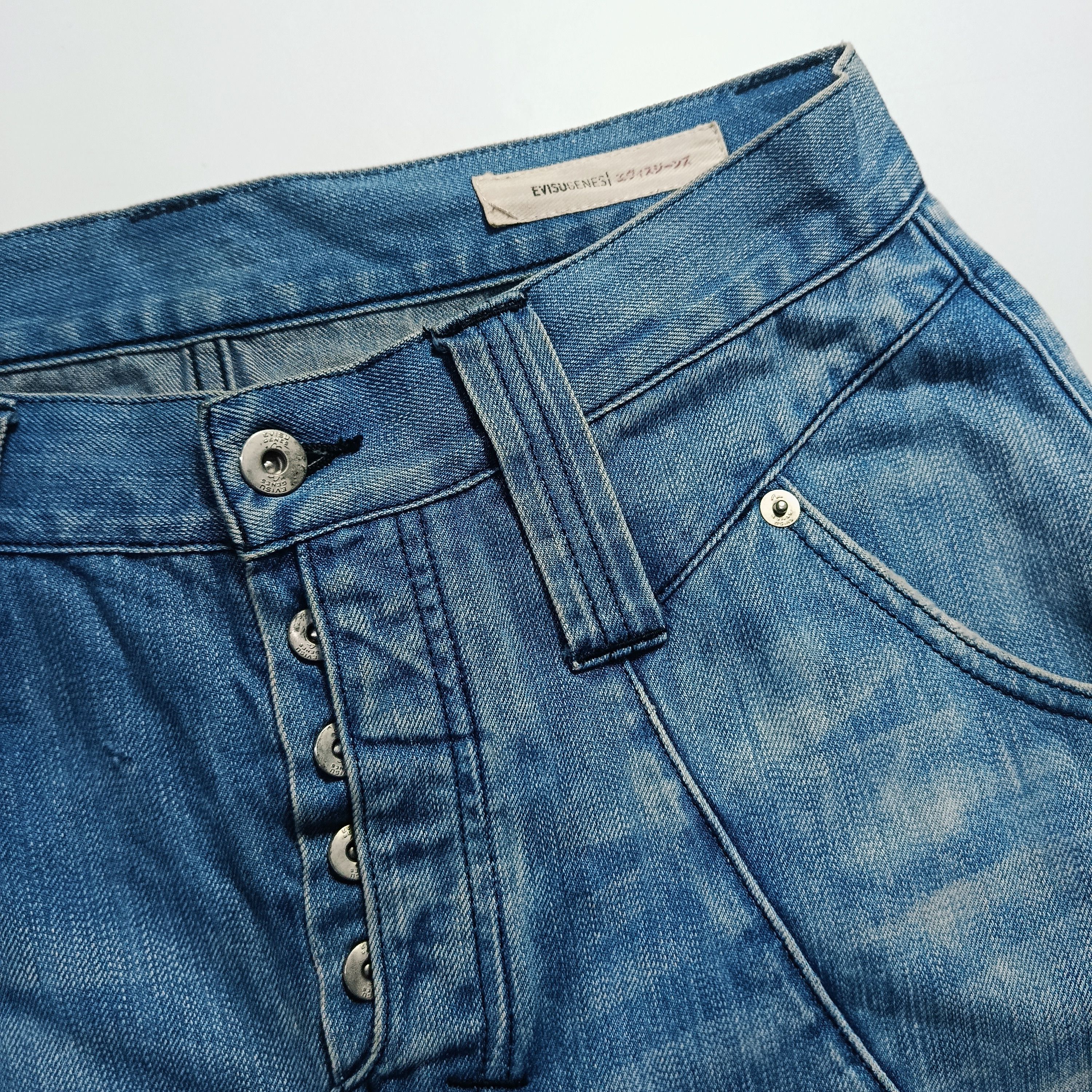 Evisu Evisu Genes Gull Denim Shorts Strap Back Size US 30 / EU 46 - 4 Thumbnail