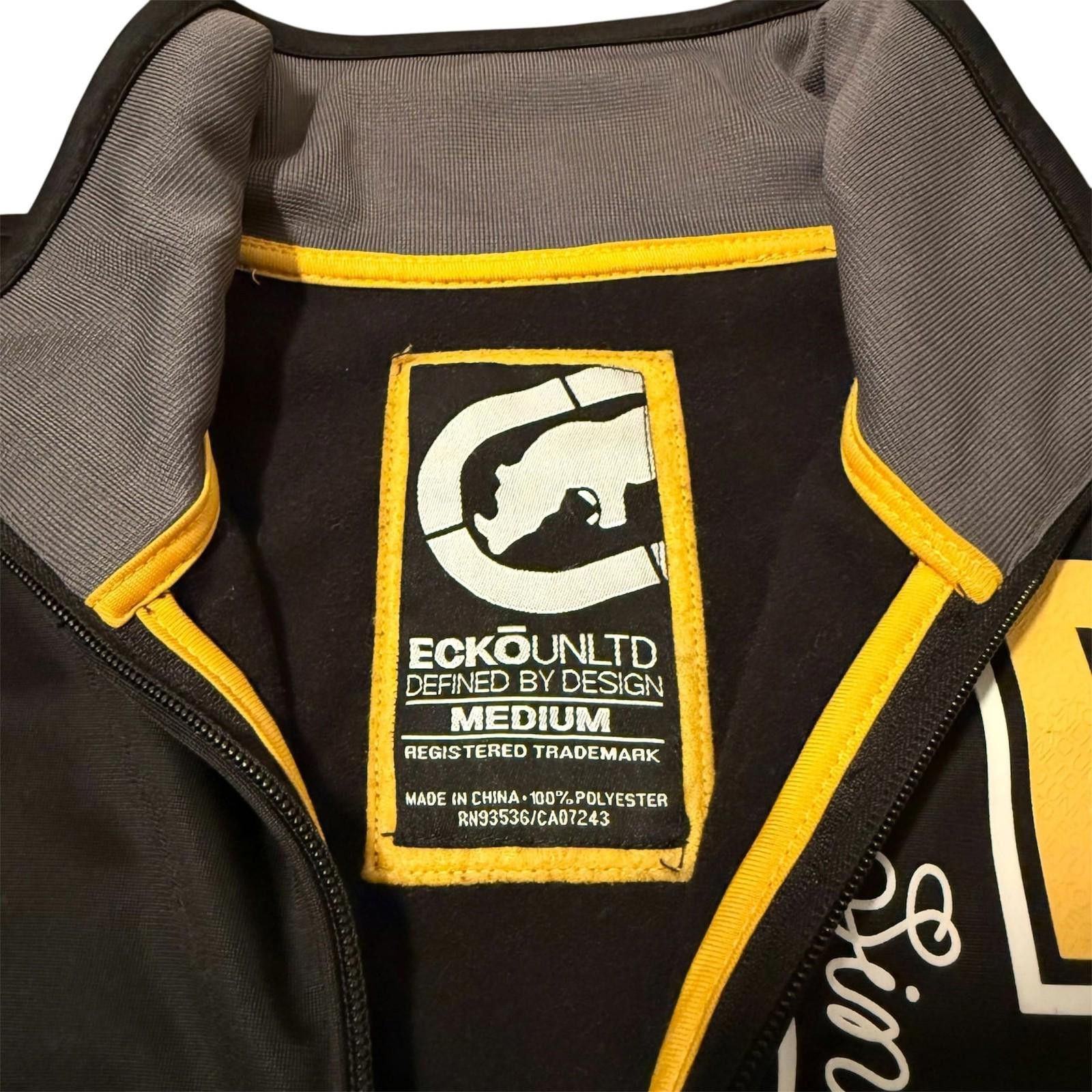 Ecko Unltd. Men’s M ECKO Unltd. Black Y2K Full Zip Spell Out Jacket Size US M / EU 48-50 / 2 - 3 Thumbnail