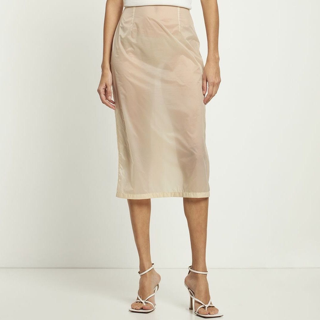 Maison Margiela MAISON MARGIELA SEMI-SHEER MIDI PENCIL SKIRT 40 IT 4 US Size 27" / US 4 / IT 40 - 1 Thumbnail