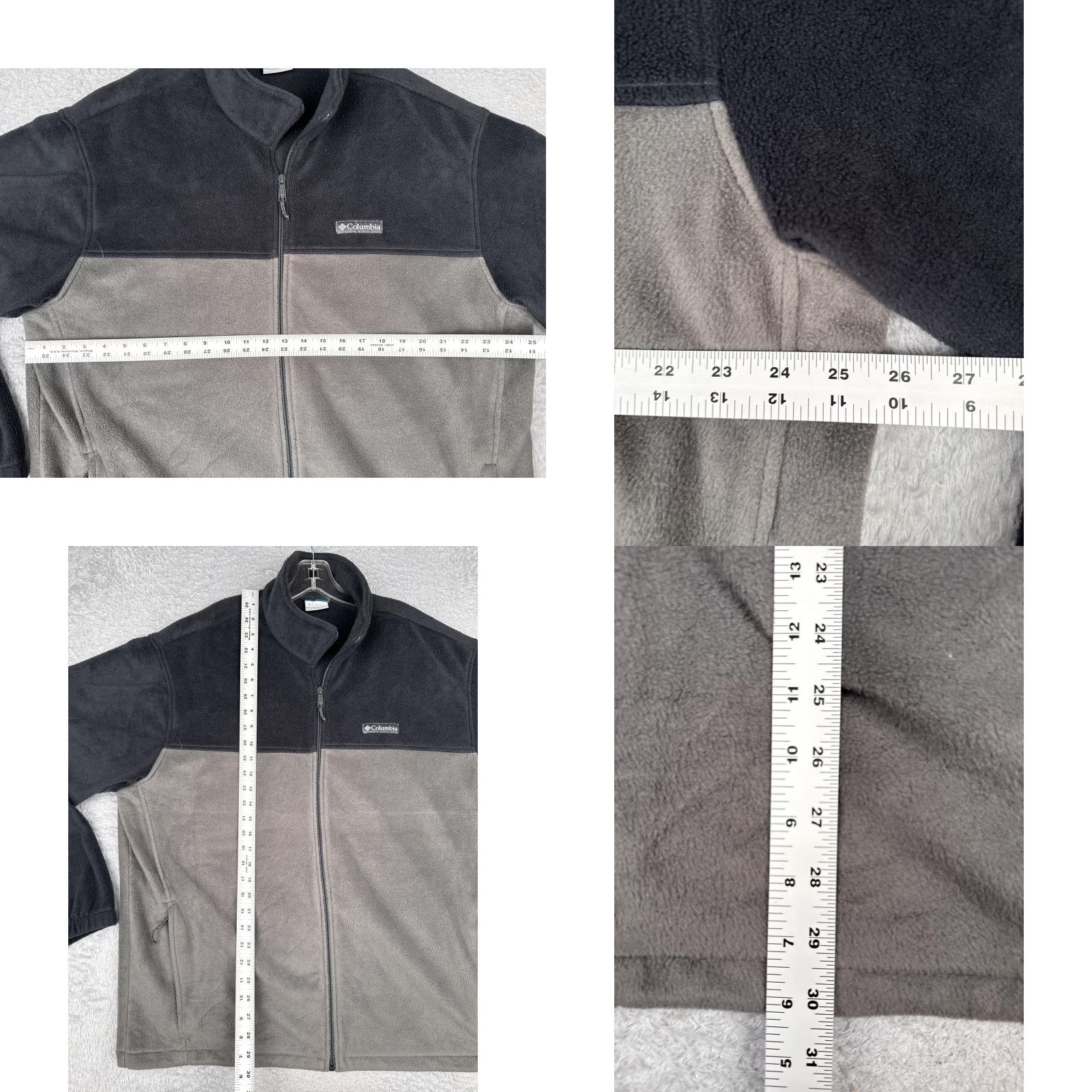 Vintage Columbia Jacket Mens 2XL Fleece Full Zip Outdoor Hiking Coat Gray Black Zip Pockets Columbia Logo Size US XXL / EU 58 / 5 - 8 Thumbnail