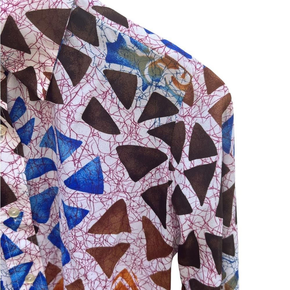 Lanvin Lanvin Vintage Geometric Print Button Down Shirt Size Small Size S / US 4 / IT 40 - 6 Thumbnail