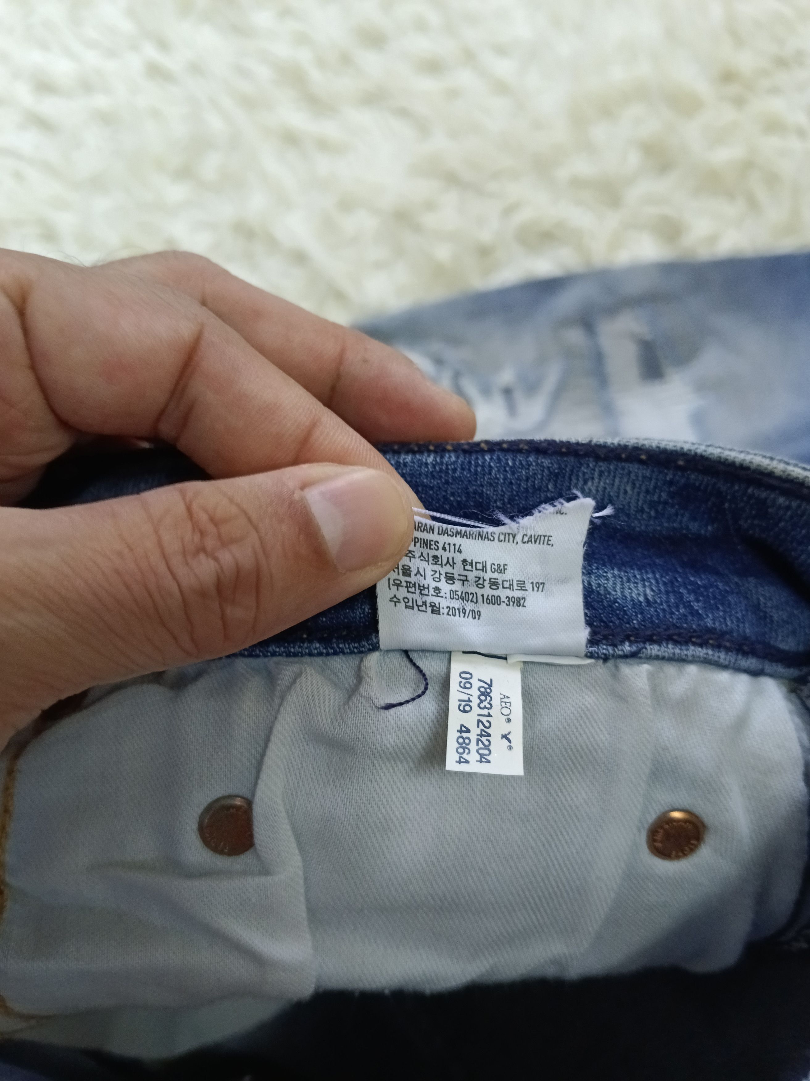 American Eagle Outfitters DiSTRESSED DENIM PACTHWORK AMERICAN EAGLE STRETCHABLE Size US 30 / EU 46 - 8 Thumbnail