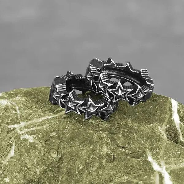 Vintage Stainless Steel Stars Clip Earrings Size ONE SIZE - 4 Thumbnail