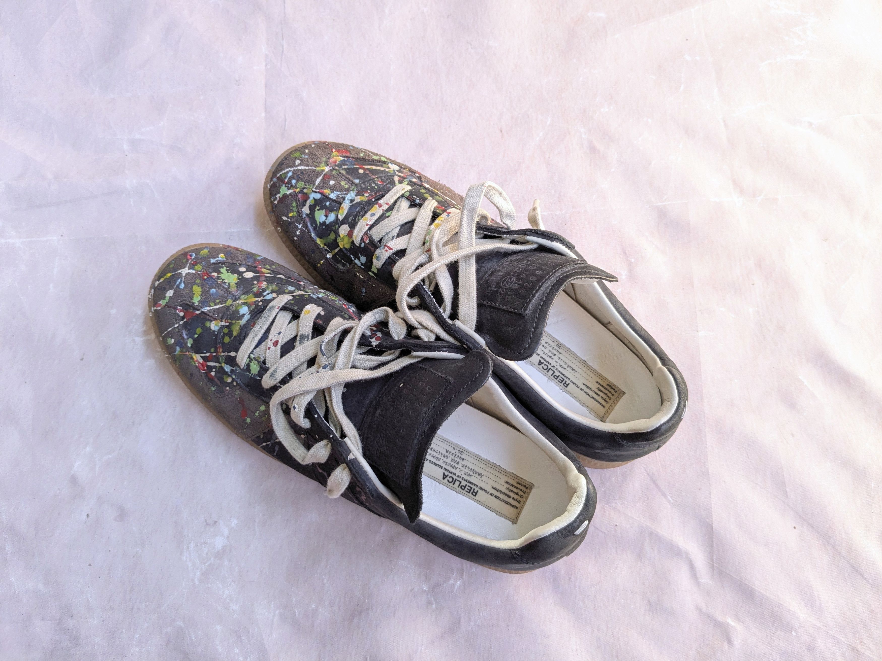 Maison Margiela Maison Margiela GAT Replica Black Paint Splatter 9 42 Low Size US 9 / EU 42 - 14 Thumbnail