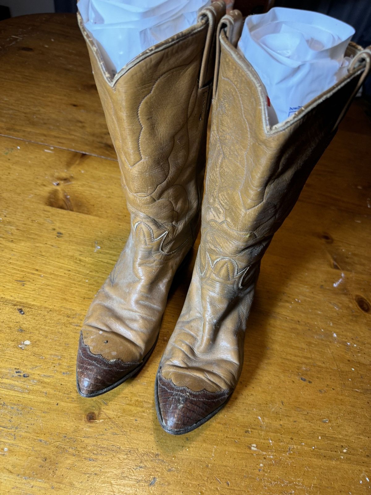 Tony Lama × Vintage Women’s Vintage Tony Lama Cowboy Boots Sz 6.5 A Size US 6.5 / IT 36.5 - 3 Thumbnail