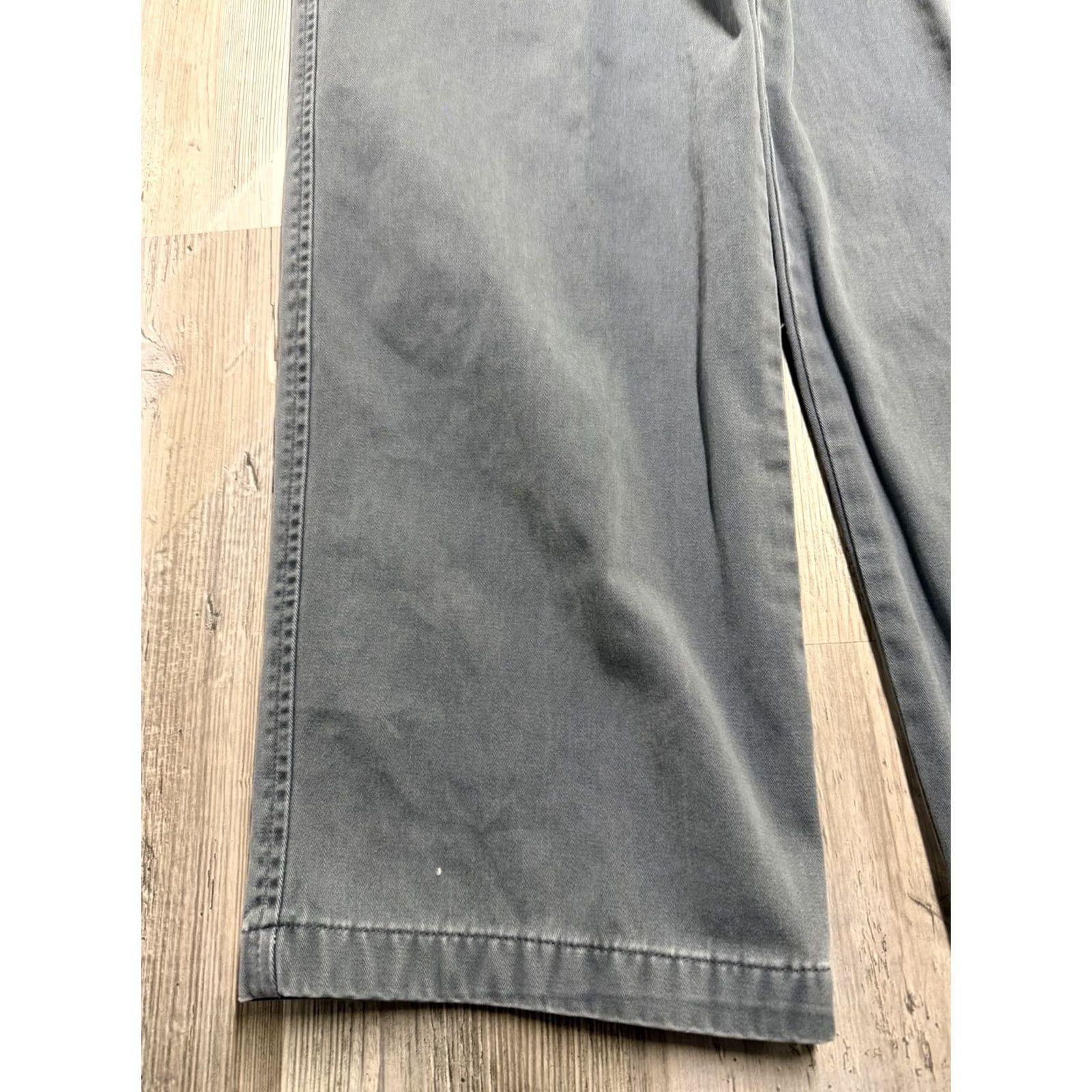 Dockers VINTAGE Dockers Khakis Pants 36x34 Gray Regular Straight 90s USA Mens Baggy Comfortable Chino Twill Size US 36 / EU 52 - 4 Thumbnail