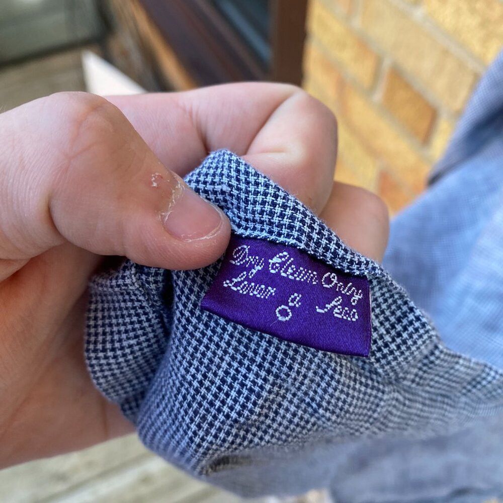 Ralph Lauren Purple Label Vintage Ralph Lauren Purple Label Linen Shirt Medium Size US M / EU 48-50 / 2 - 2 Thumbnail