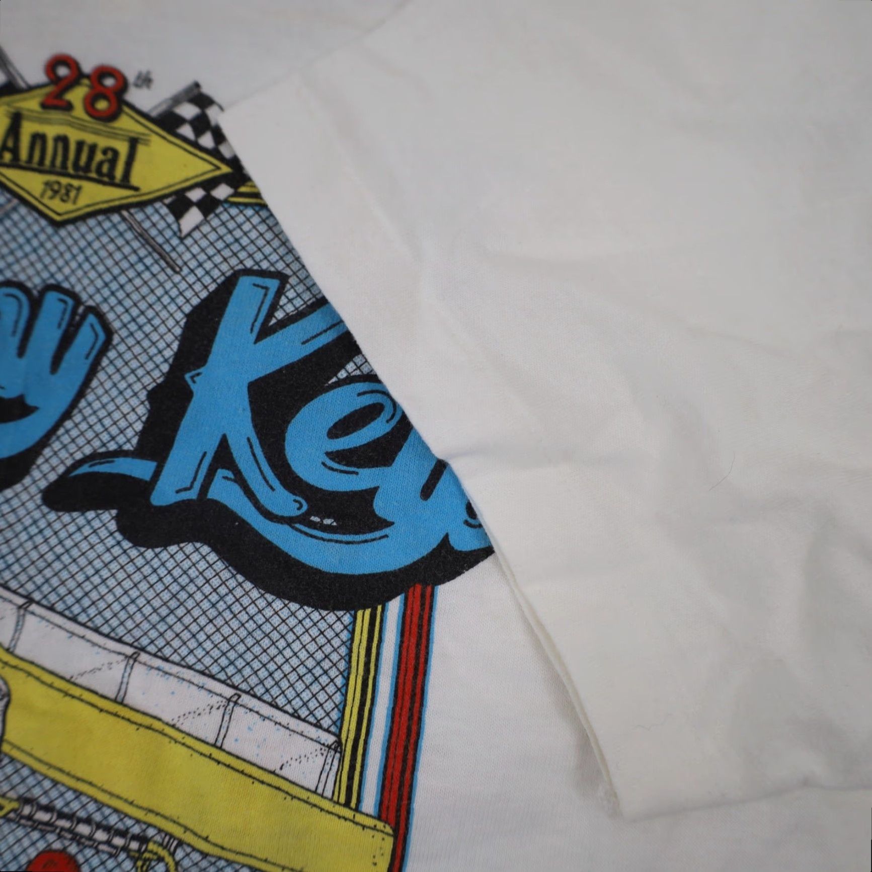 Vintage VINTAGE 80s Johnny Key Classic Sprint Car Racing Mens Large Graphic T Shirt White Size US L / EU 52-54 / 3 - 7 Thumbnail