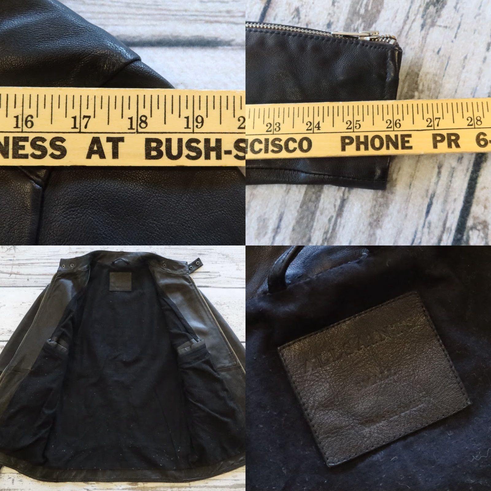 Allsaints **Black Leather All Saints Cafe Racer Motorcycle Jacket Size S** User: Vintage Black Leather All Saints Cafe Racer Motorcycle Jacket Size S Size US S / EU 44-46 / 1 - 8 Thumbnail