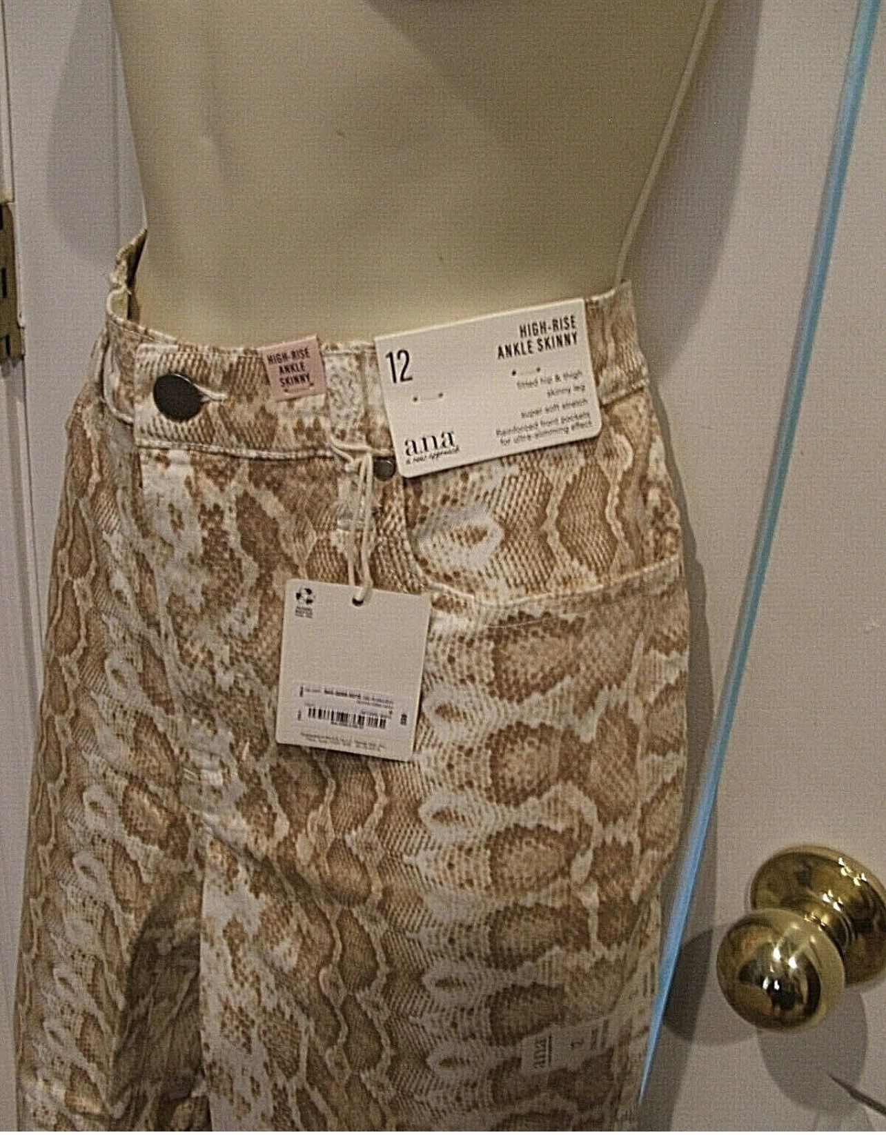 Other ana Snake Jeans High Rise Ankle Skinny Sz 12 NWT Stretch Size 34" / US 12 / IT 48 - 3 Thumbnail