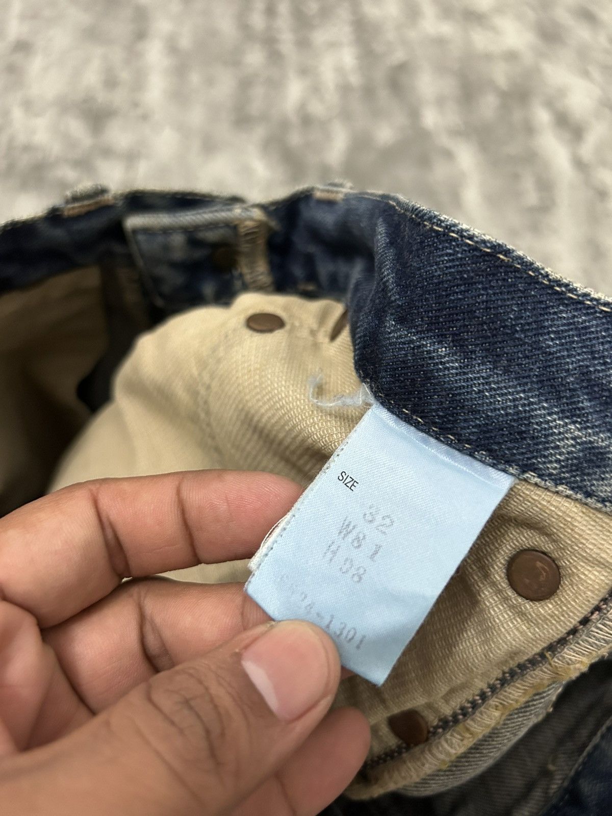 Lee Vintage Lee Riders X Okuda Japan Mud Wash Selvedge Jeans Size US 32 / EU 48 - 15 Thumbnail