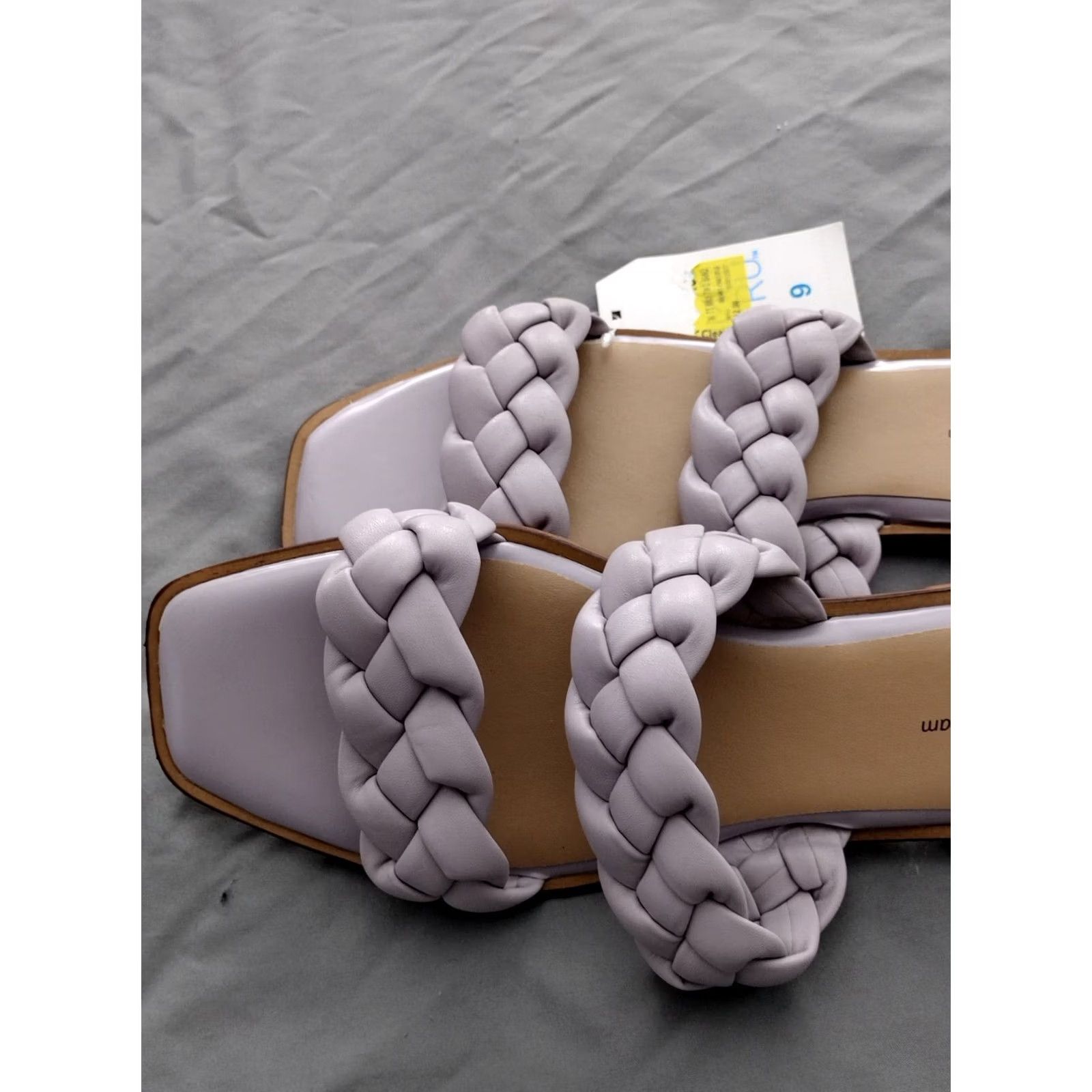 Vintage Time and Tru Women’s Braided Sandals Lavender 9 Lavender Sandal Memory Foam Open Toe Faux Leather Slip On Womens Shoes Braided Accents Purple 40 9 US Size US 7 / IT 37 - 4 Thumbnail