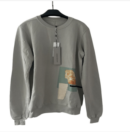 Rick Owens Rick Owens Grey Graphic Long Sleeve Sweatshirt Size XS Size US XS / EU 42 / 0 - 7 Thumbnail