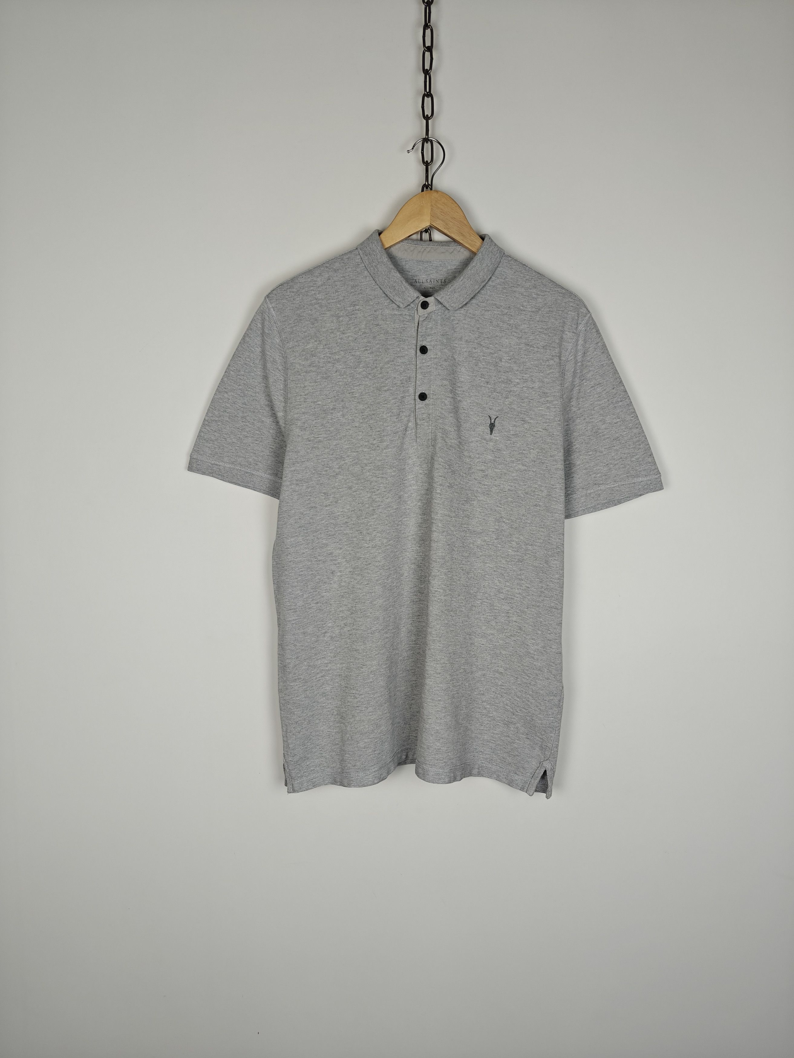 Allsaints Allsaints Reform Polo T-Shirt Cotton Gray size XL Size US XL / EU 56 / 4 - 1 Thumbnail