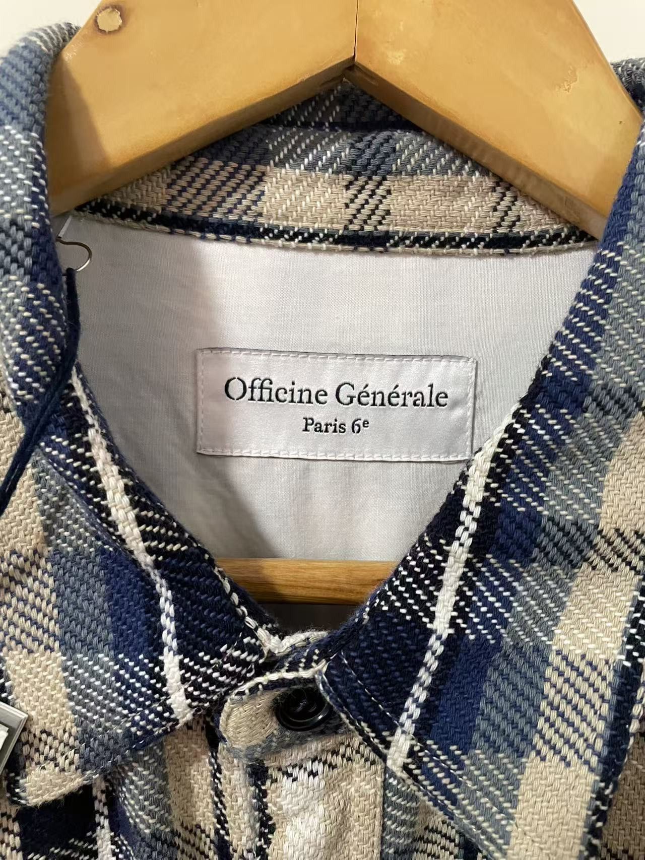 Officine Generale Ahmad Plaid Shirt Size US XL / EU 56 / 4 - 4 Thumbnail