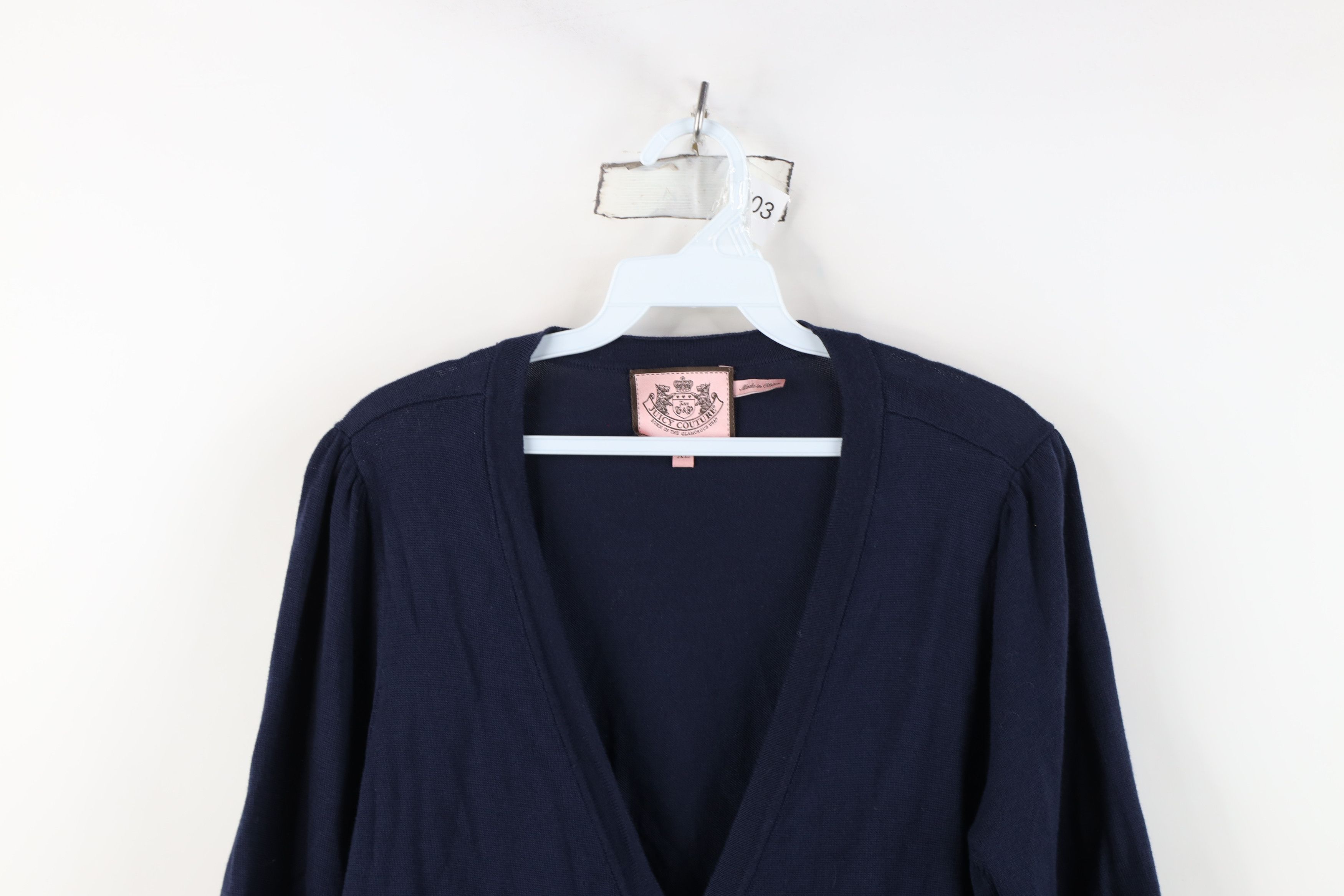 Juicy Couture Vtg 90s Y2K Juicy Couture 3/4 Sleeve Knit Cardigan Sweater Size XL / US 12-14 / IT 48-50 - 2 Thumbnail