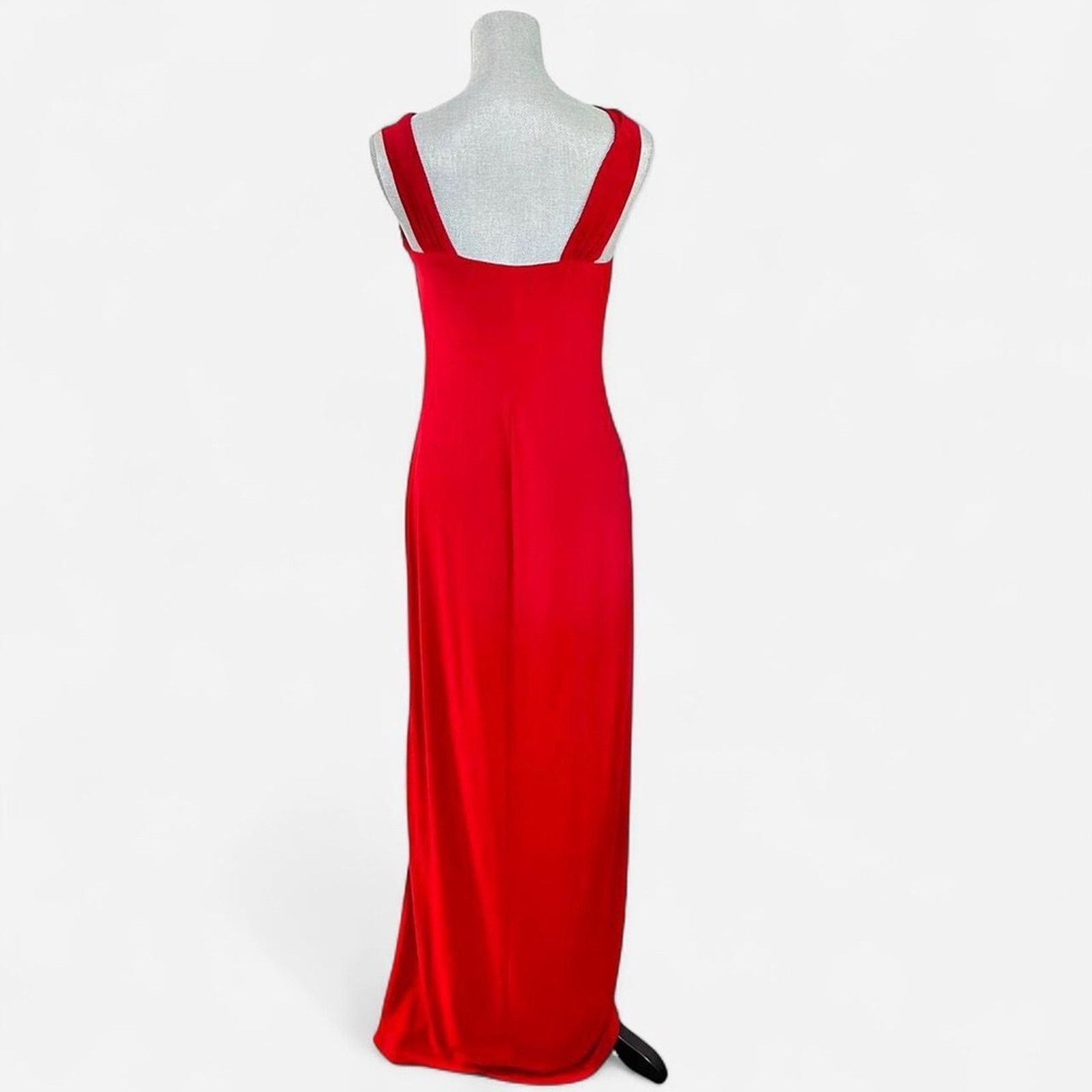 Chaps red evening dress one shoulder medium 8 red gown Size M / US 6-8 / IT 42-44 - 2 Thumbnail