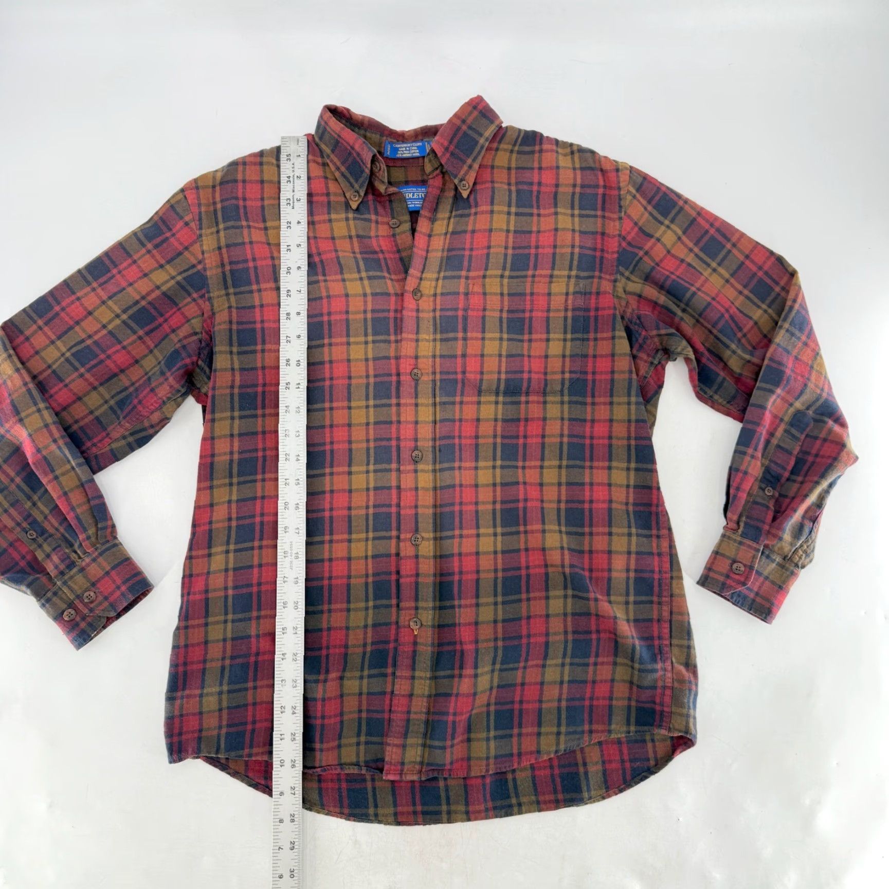 Pendleton Pendleton Canterbury Cloth Plaid Shirt Men's Wool Blend Button-Down Medium Size US M / EU 48-50 / 2 - 7 Thumbnail