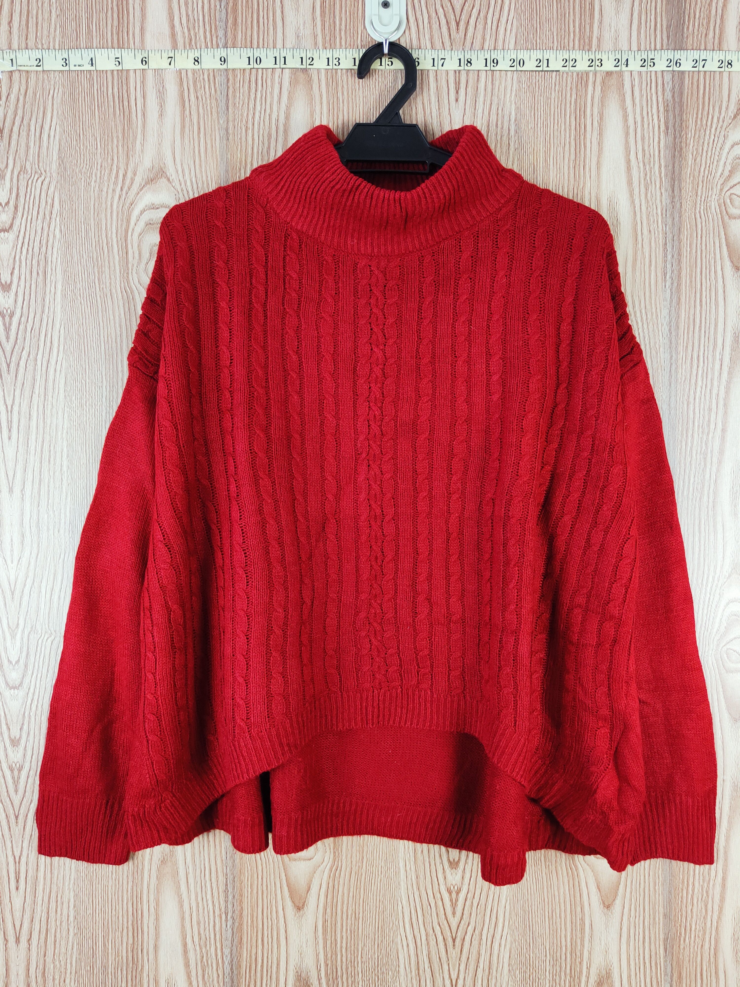 Japanese Brand × Vintage Earth Music & Ecology Red Knitwear Sweatshirts #W346 Size L / US 10 / IT 46 - 1 Thumbnail