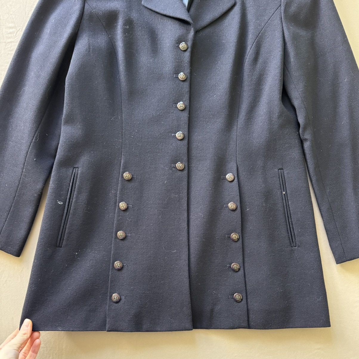 Other Vintage Wool Blend Long Blazer Size L / US 10 / IT 46 - 3 Thumbnail