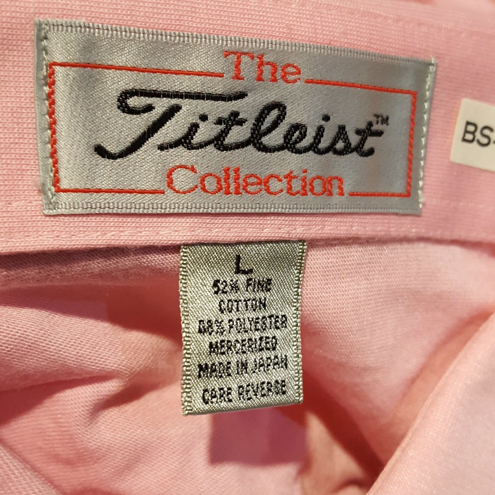 Titleist VINTAGE Titleist Golf Polo Mens L Pink Collared Button Pocket 90s Logo Shirt Size US L / EU 52-54 / 3 - 6 Thumbnail
