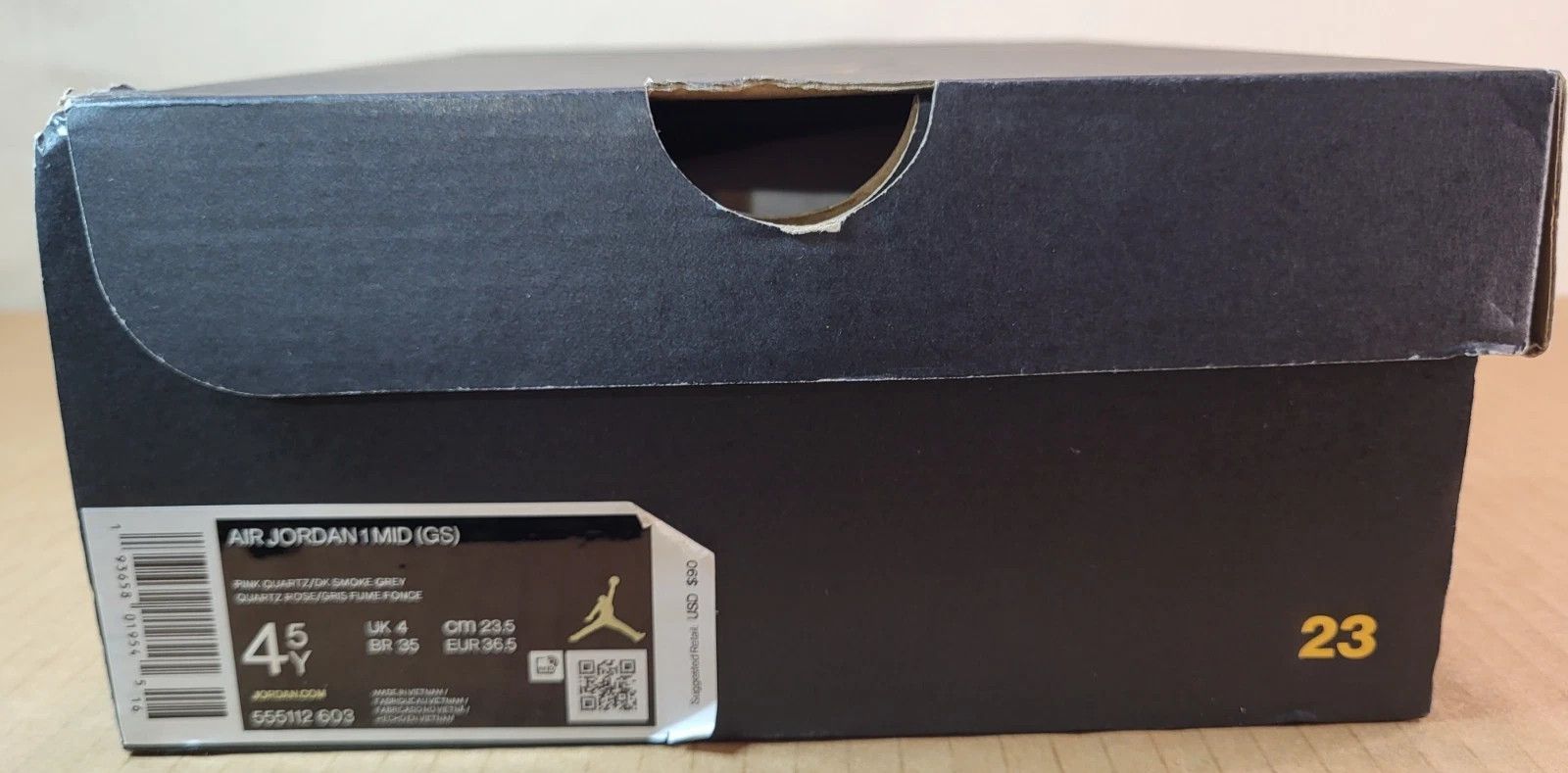 Nike Nike Air Jordan 1 Mid “Pink Quartz” (GS) – 555112‑603 Size US 6 / IT 36 - 15 Thumbnail