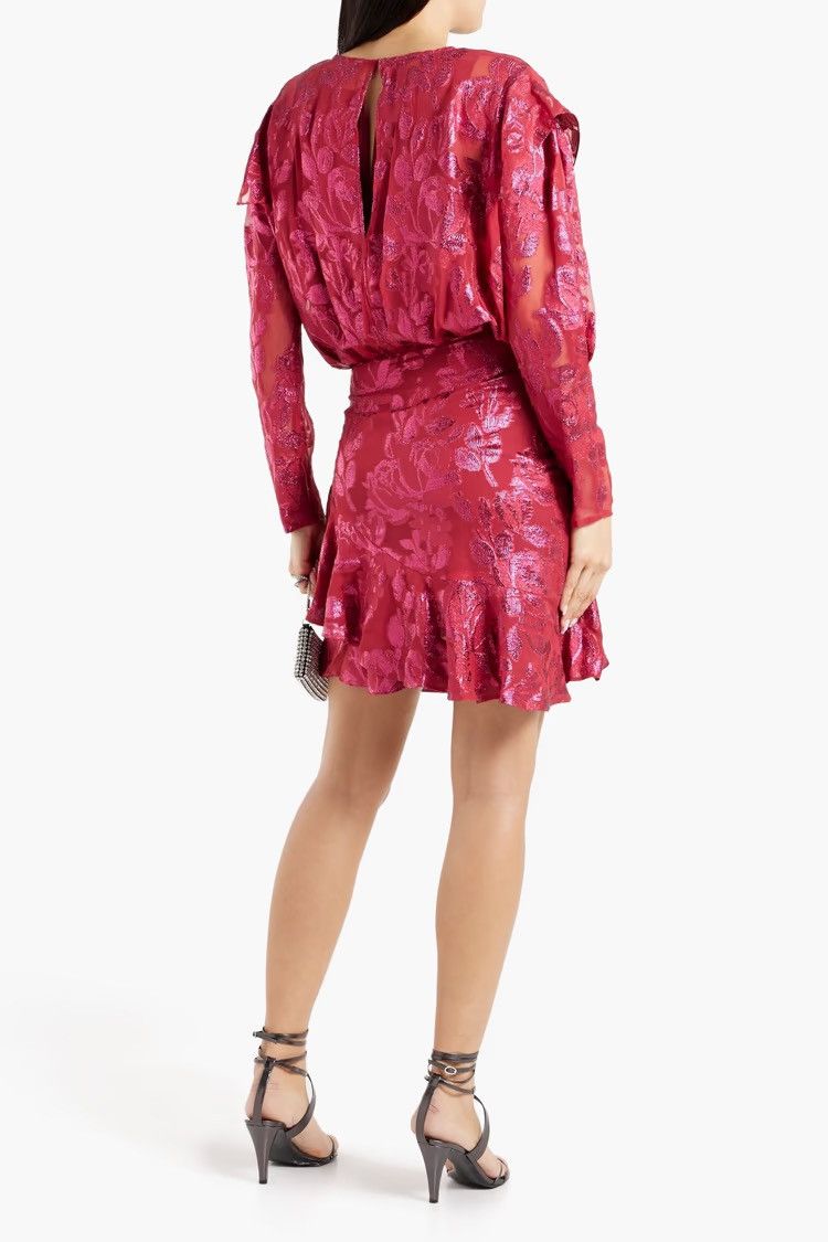 Iro IRO Murai Metallic Fil coupé silk-blend Georgette Mini Dress Size XS / US 0-2 / IT 36-38 - 3 Thumbnail