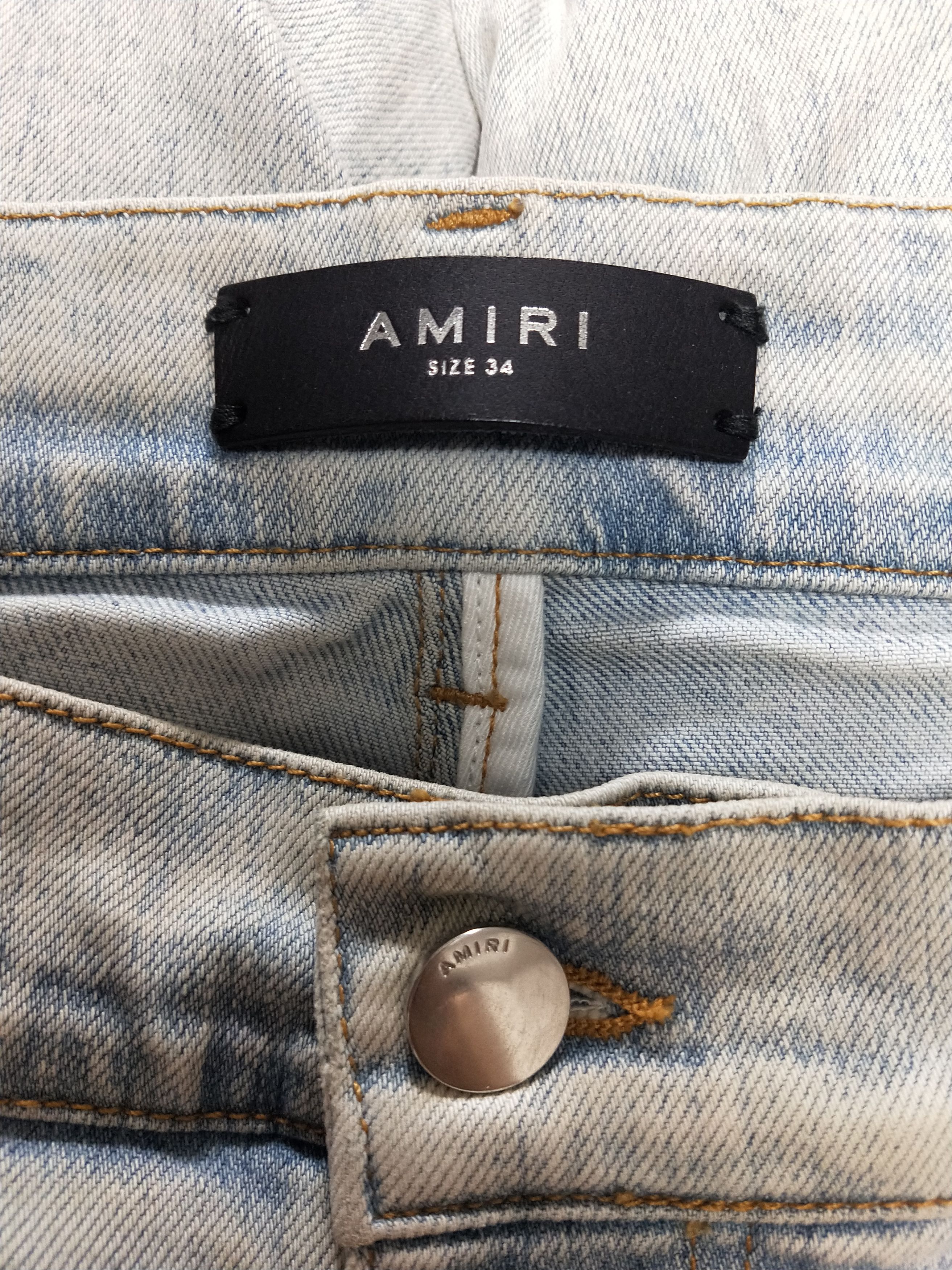 Amiri Grateful Dead Dancing Skeleton Embroidered Jeans Size US 34 / EU 50 - 5 Thumbnail