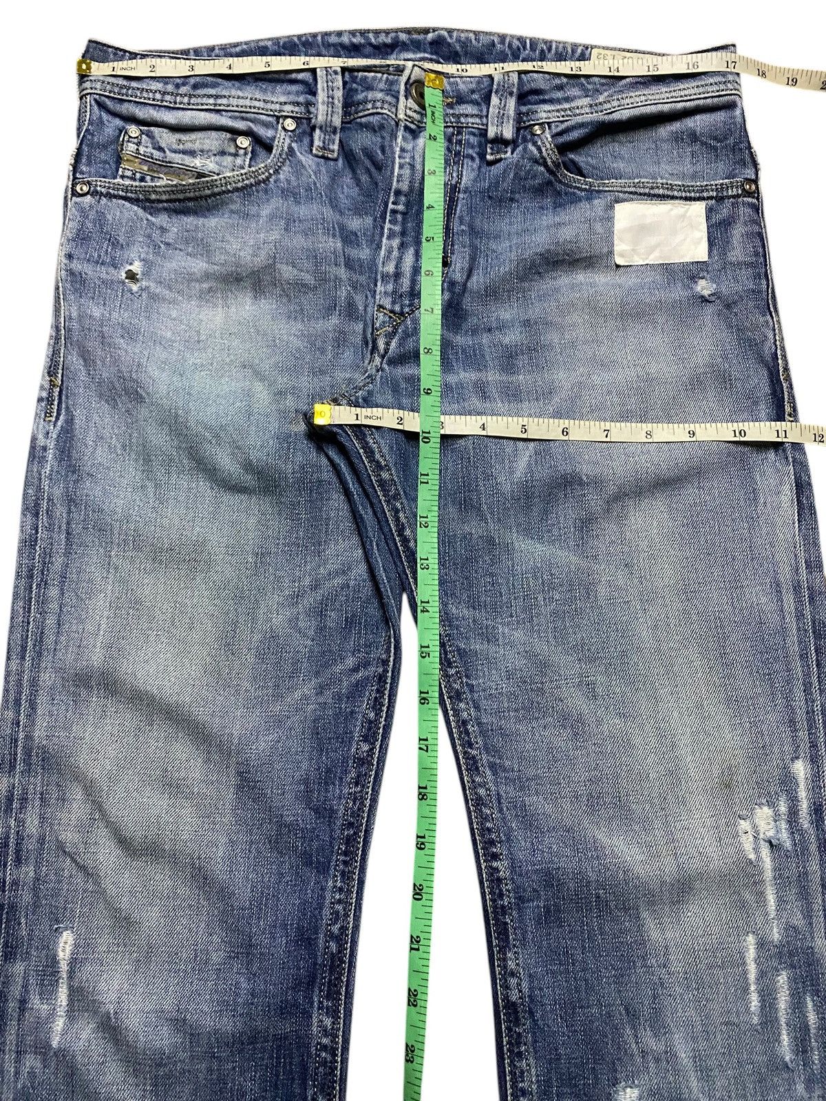 Diesel Vintage Diesel Thanaz Faded Wash Distressed Skinny Jeans Size US 34 / EU 50 - 12 Thumbnail