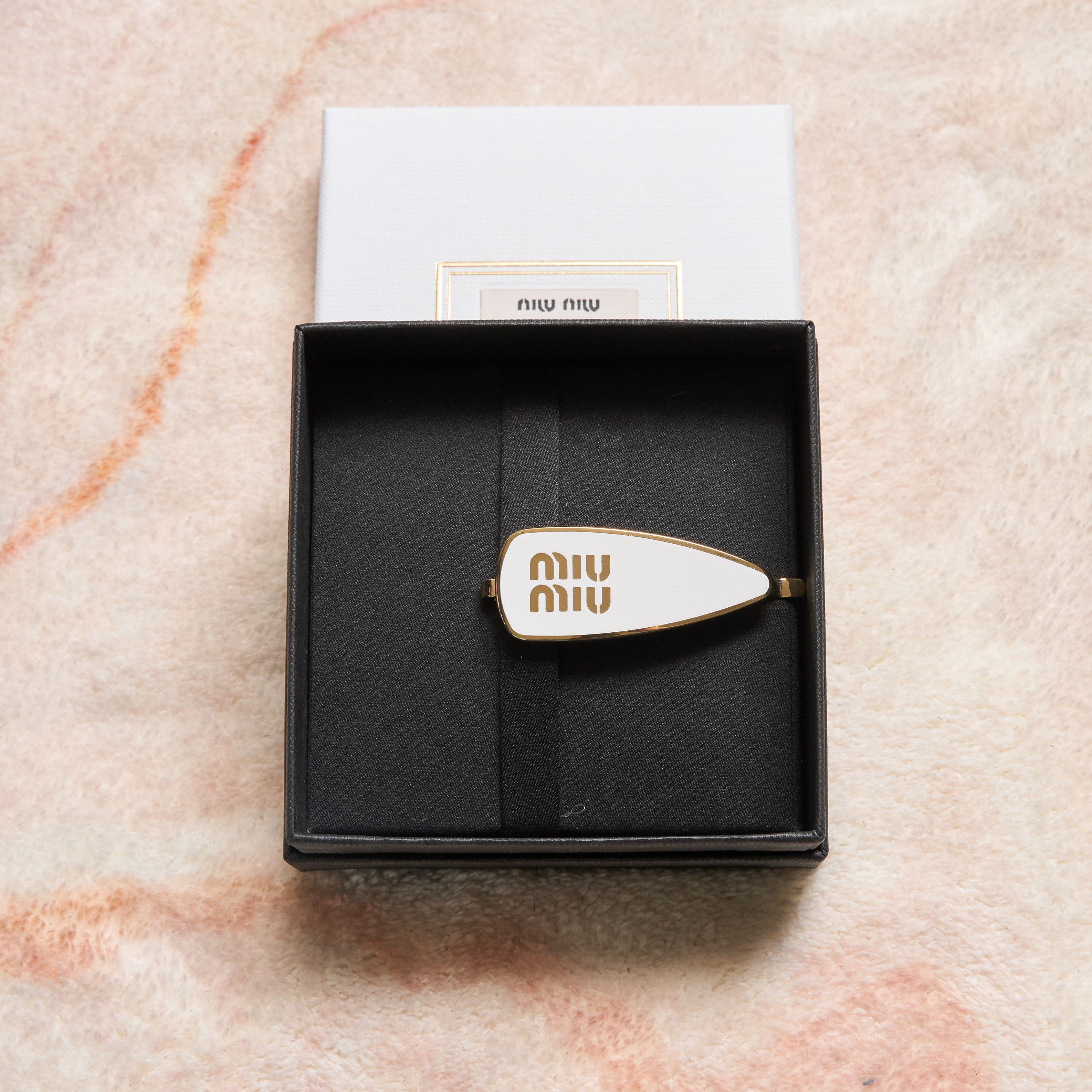 Miu Miu MIU MIU Enameled Metal Hair Clip Size ONE SIZE - 1 Thumbnail