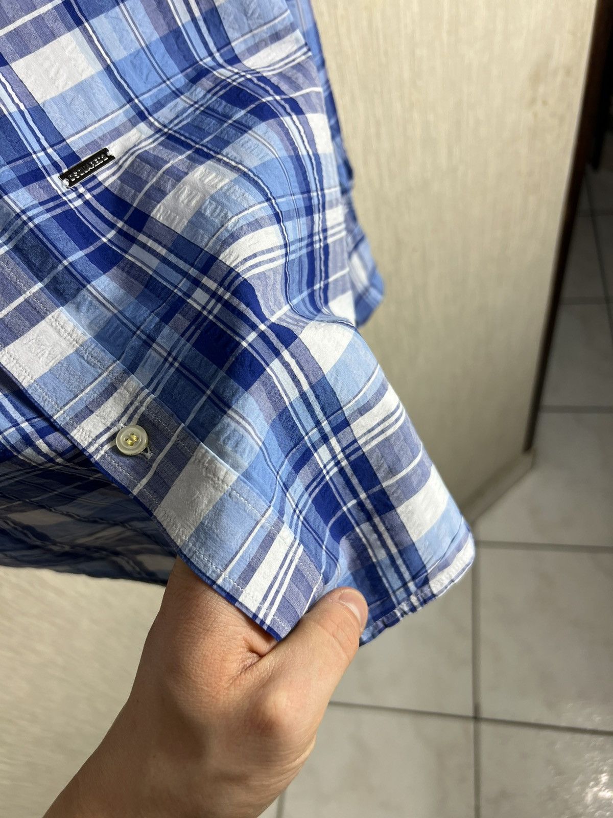 Dsquared2 Dsquared2 checked shrunk shirt plaid stiff cuffs and collar Size US M / EU 48-50 / 2 - 20 Thumbnail