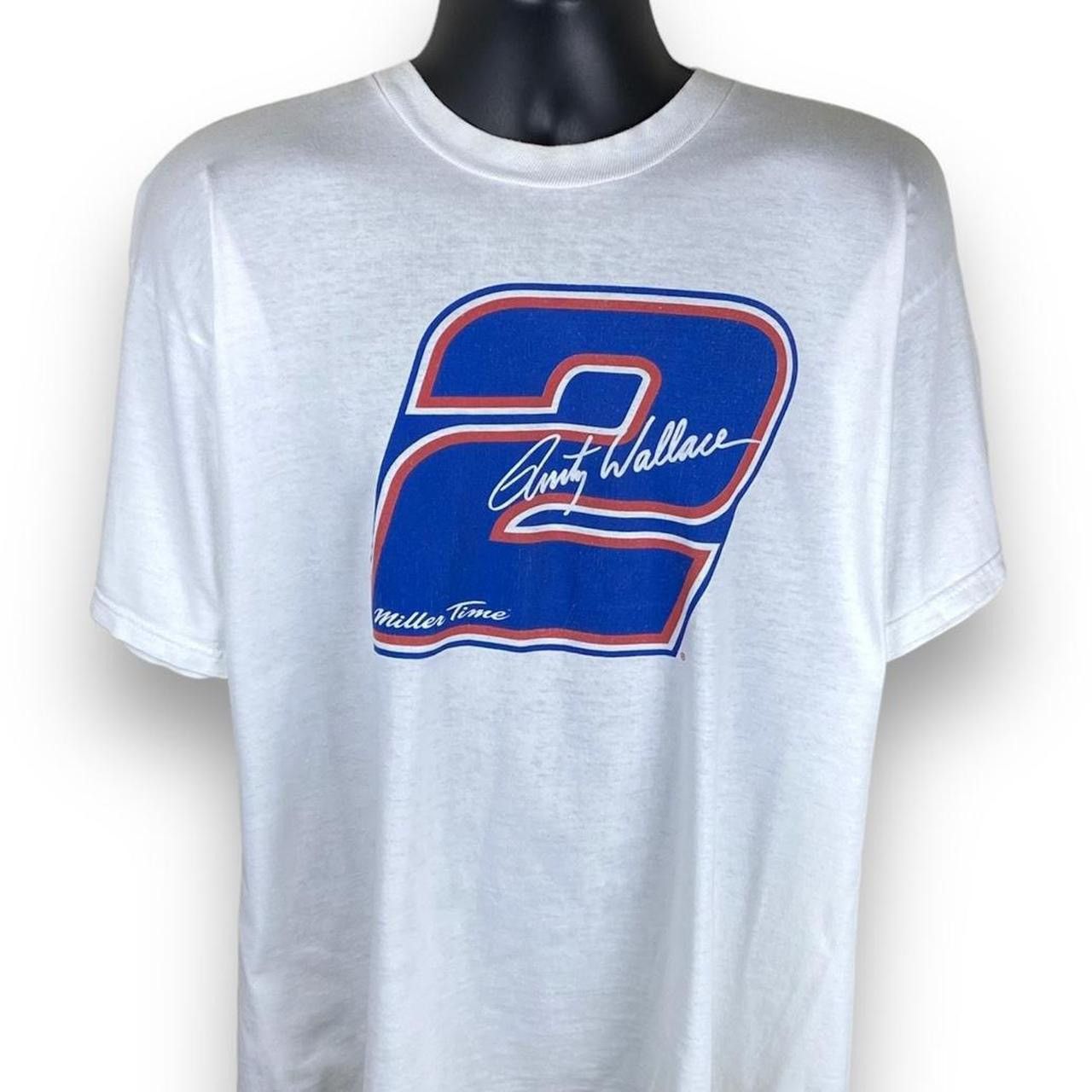 Vintage 90s Rusty Wallace NASCAR offers Racing Motorsport Promo Faded Tee T-Shirt