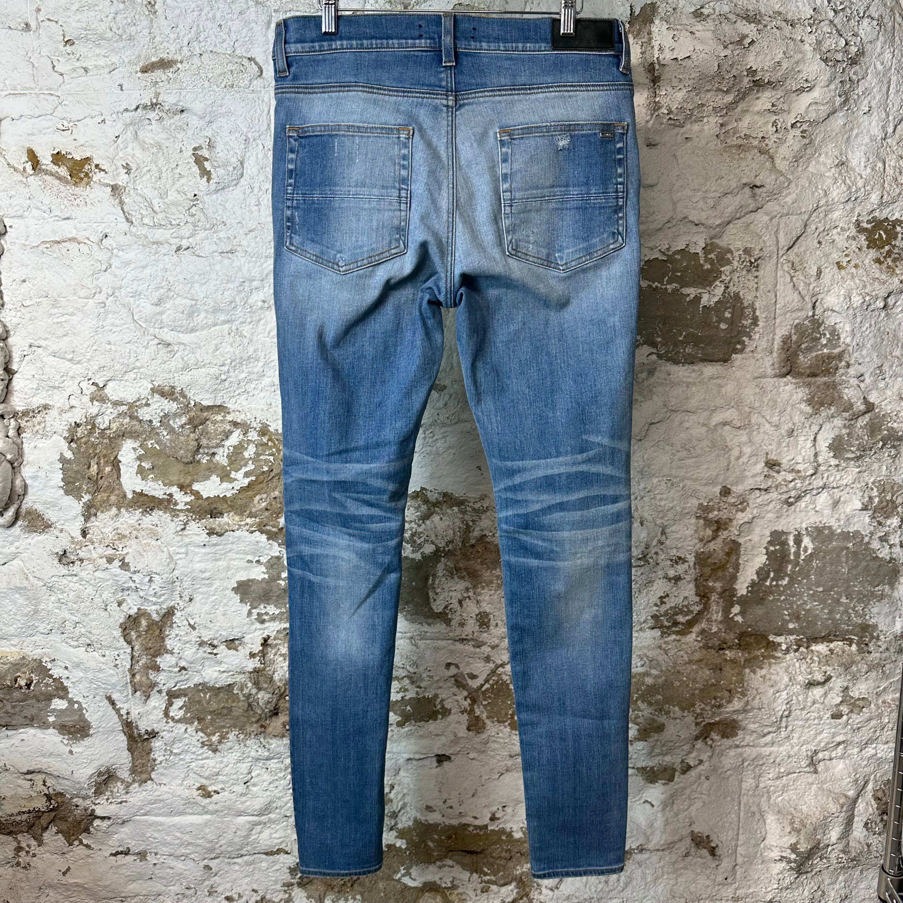 Amiri Amiri MX1 Aloha Patch Blue Denim Jeans Sz 32 Size US 32 / EU 48 - 2 Thumbnail