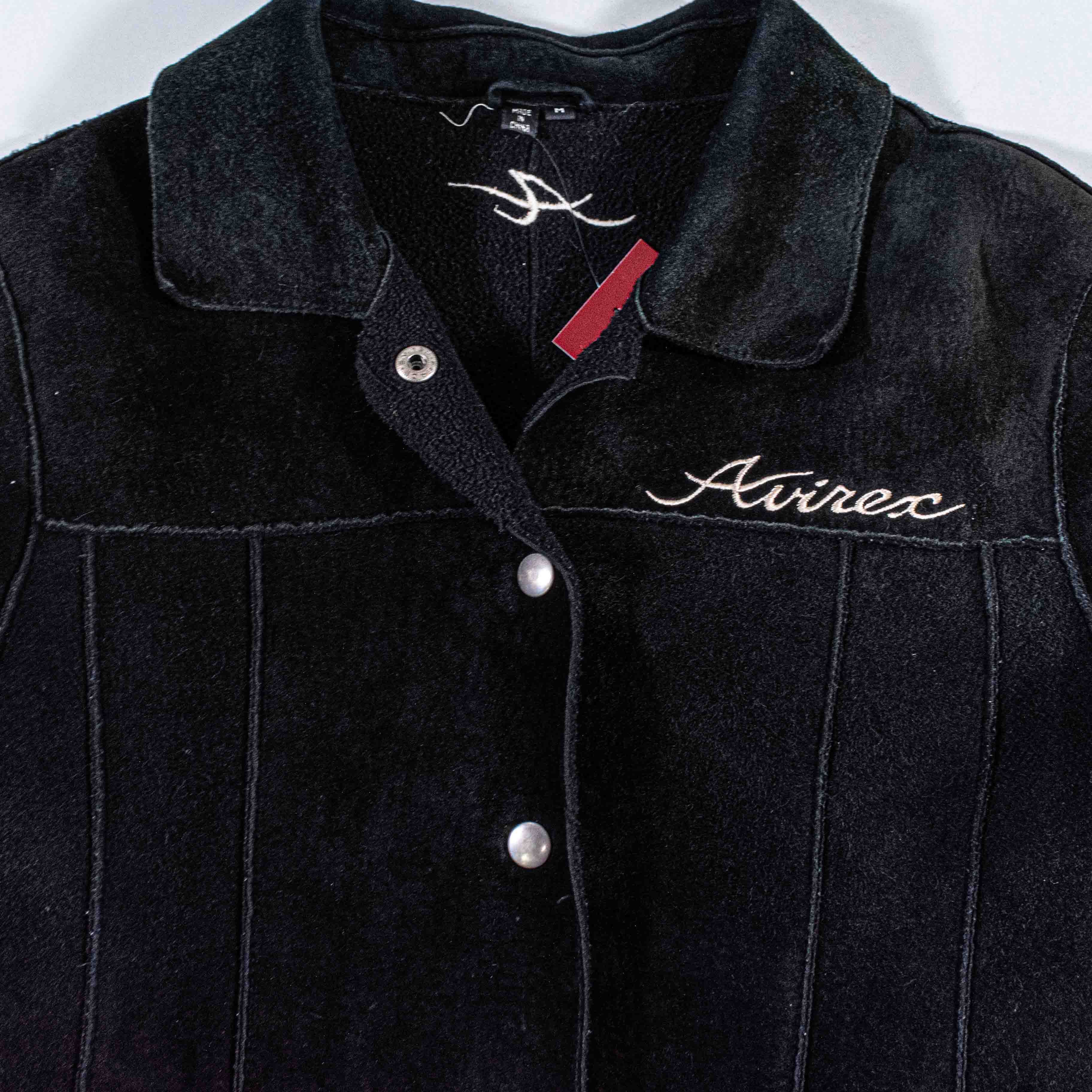 Avirex Avirex Suede Jacket Womens 90s Y2K Embroidered Logo Snap Size M / US 6-8 / IT 42-44 - 4 Thumbnail