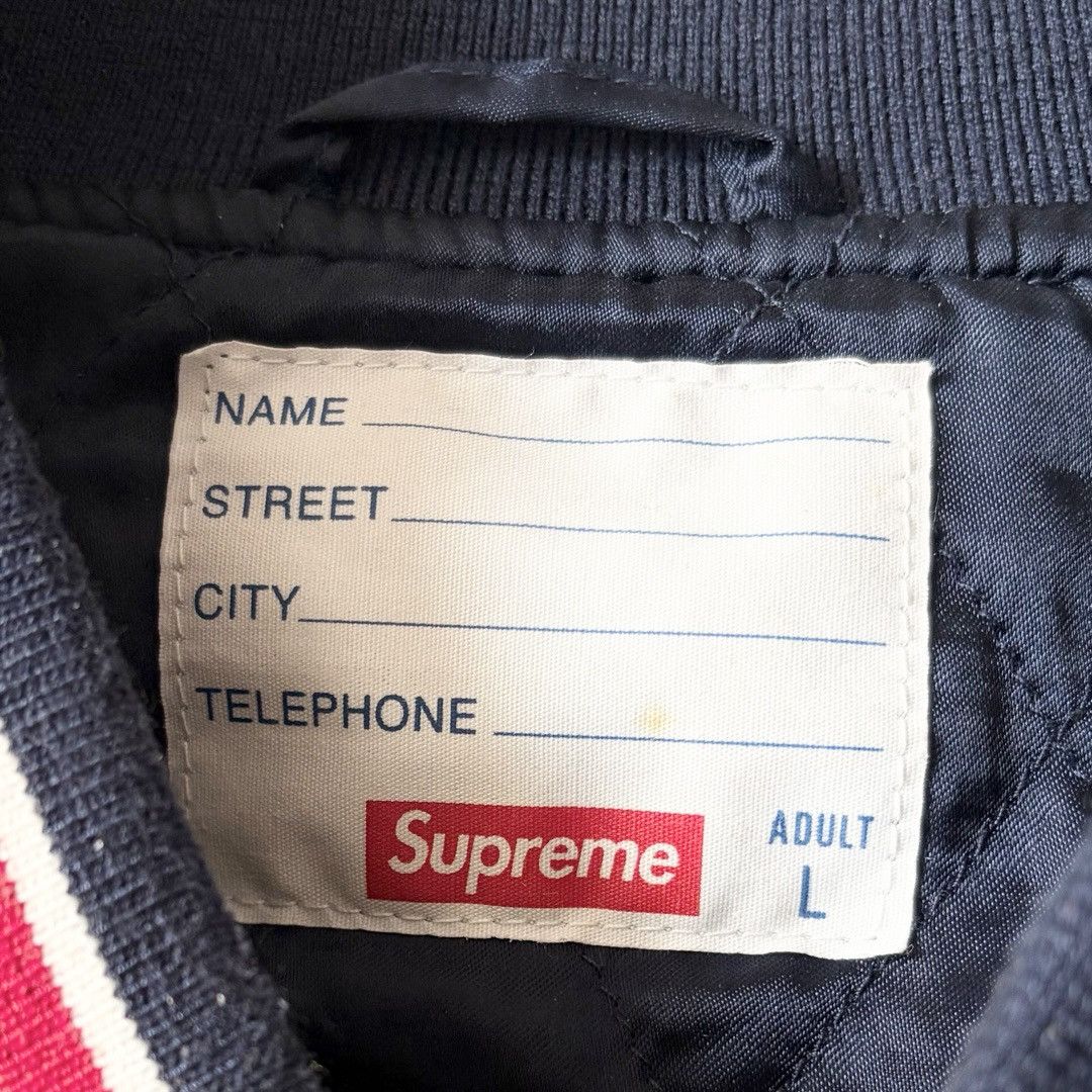 Supreme Supreme Bone Varsity Jacket Size US L / EU 52-54 / 3 - 6 Thumbnail