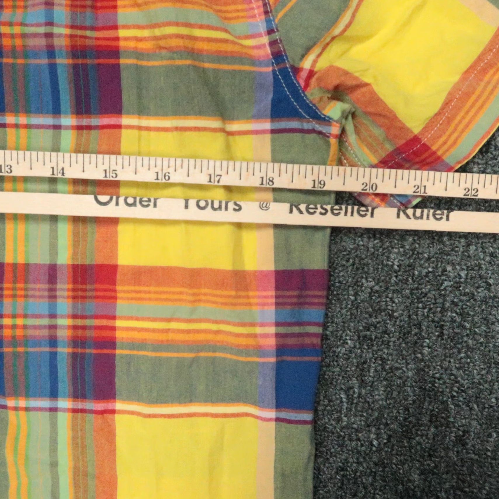Ralph Lauren VINTAGE Ralph Lauren Denim & Supply Shirt Men Small Yellow Plaid Short Sleeve Cotton Casual 90s Size US S / EU 44-46 / 1 - 7 Thumbnail