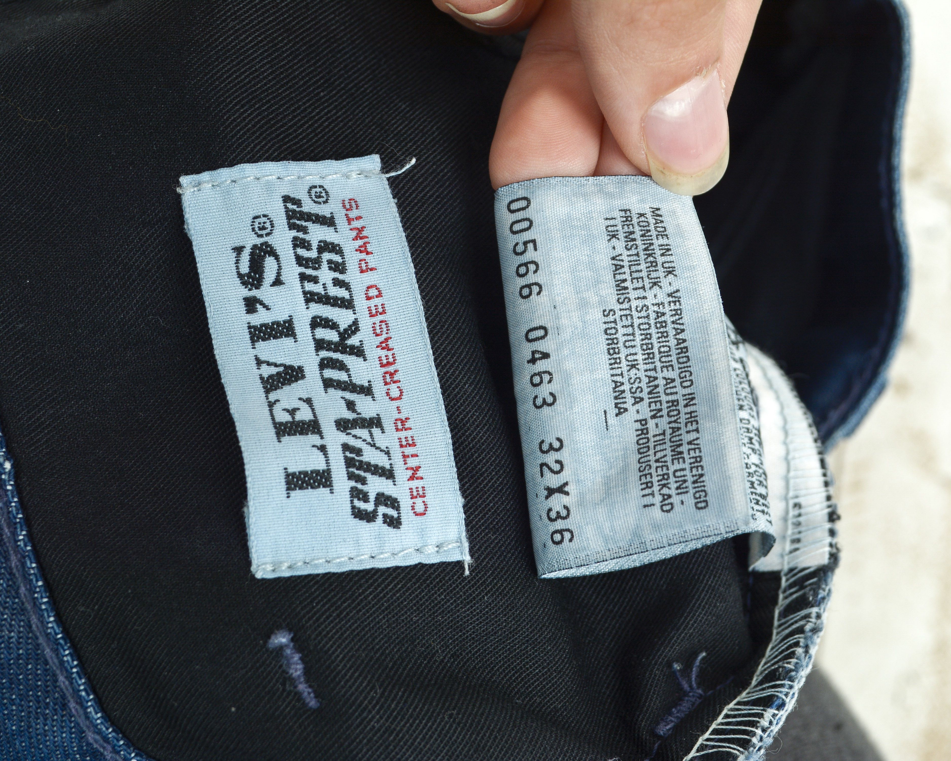 Levi's 566 Sta-Prest Center Creased Pants W32 L36 Straight Jeans UK Size US 32 / EU 48 - 7 Thumbnail