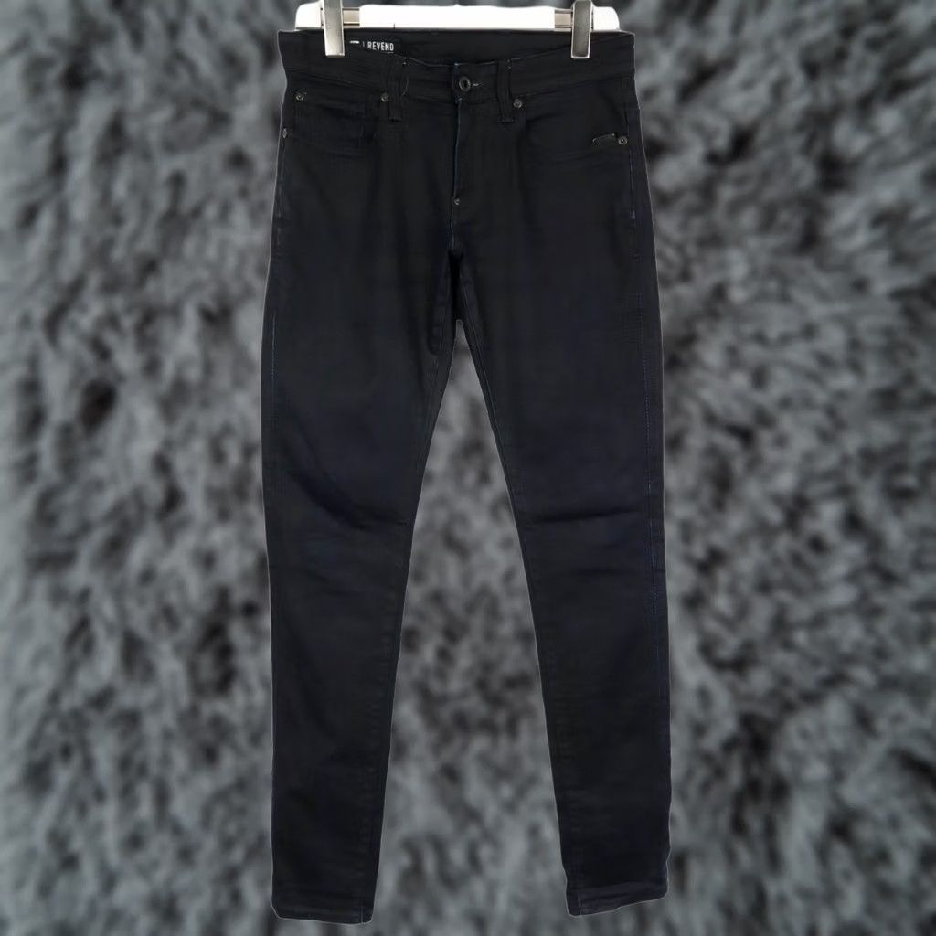 G-Star G-STAR Revend Super Slim Jeans Men's W30/L34 Dark Blue Stretch Zip Fly Wax Look Jeans Size US 30 / EU 46 - 1 Thumbnail