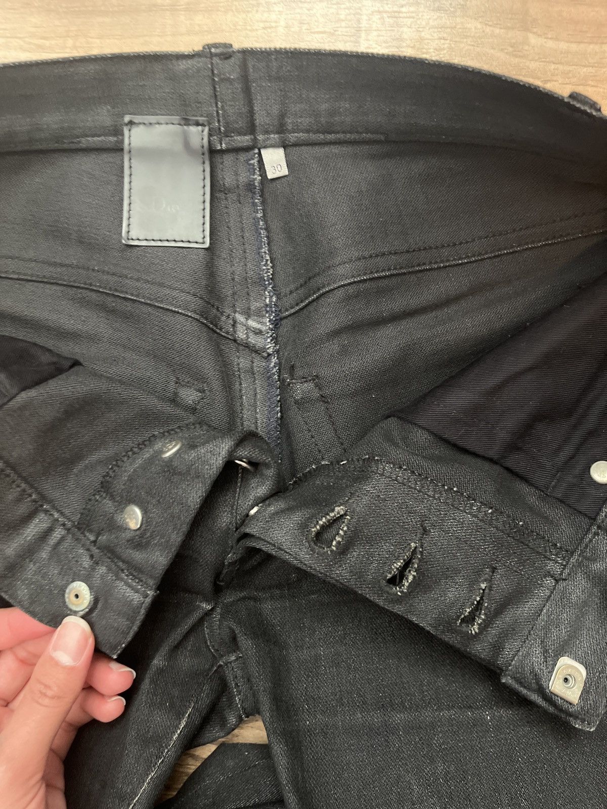 Christian Dior Monsieur Black Waxed Dior denim Size US 30 / EU 46 - 6 Thumbnail