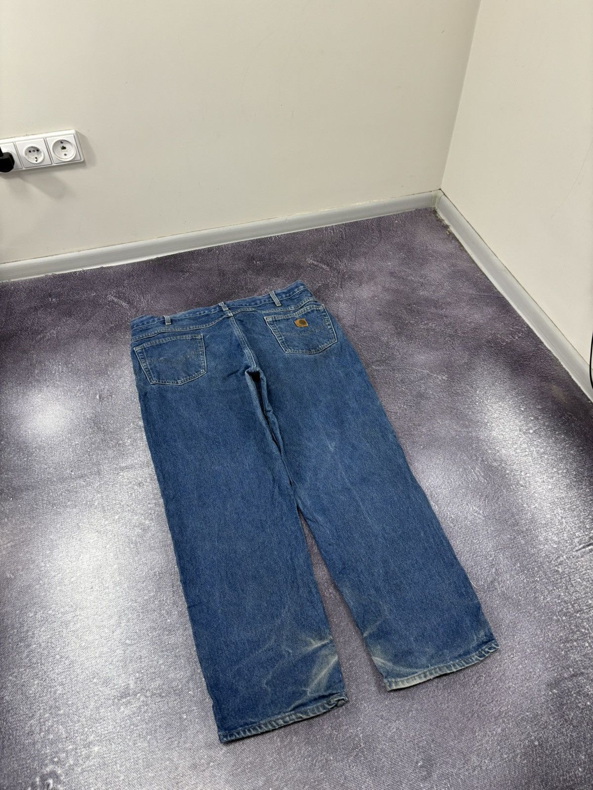 Carhartt Vintage 90s Carhartt USA Work Blue Denim Skate Baggy Jeans Size US 40 / EU 56 - 3 Thumbnail