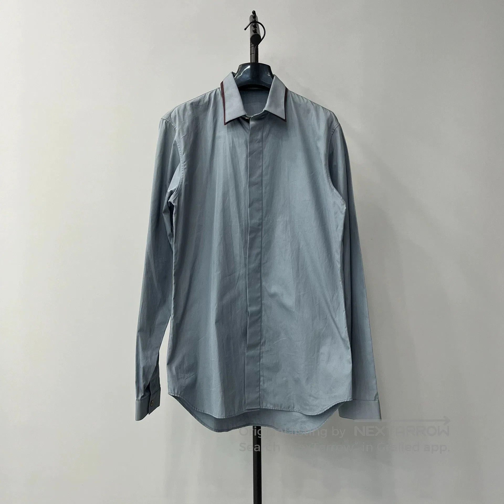 Dior Men's Gray Casual Long Sleeve Shirt.