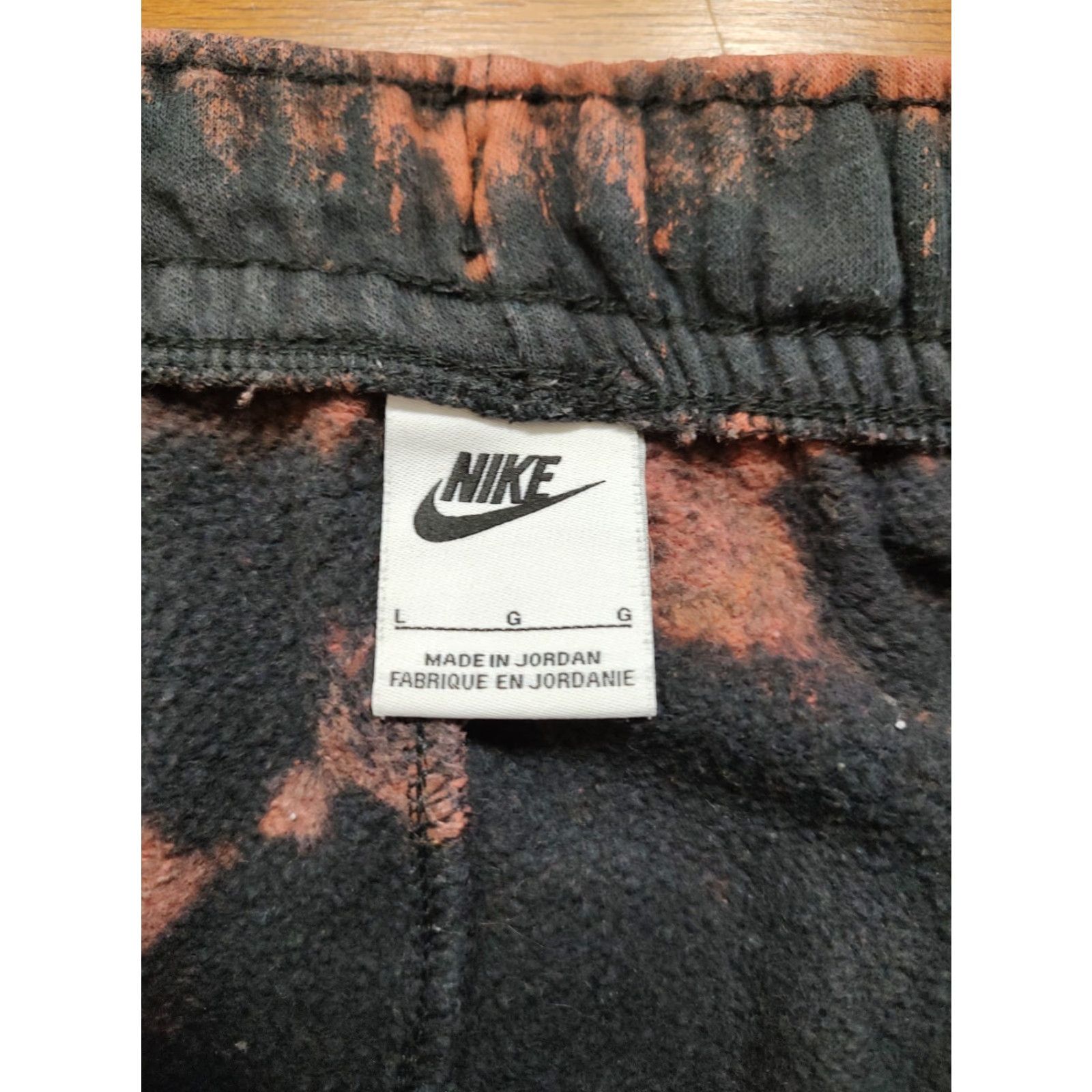Nike Nike Sweatpants Mens Large Black Acid Wash Tie Dye Fleece Club 90s Size US 33 - 5 Thumbnail