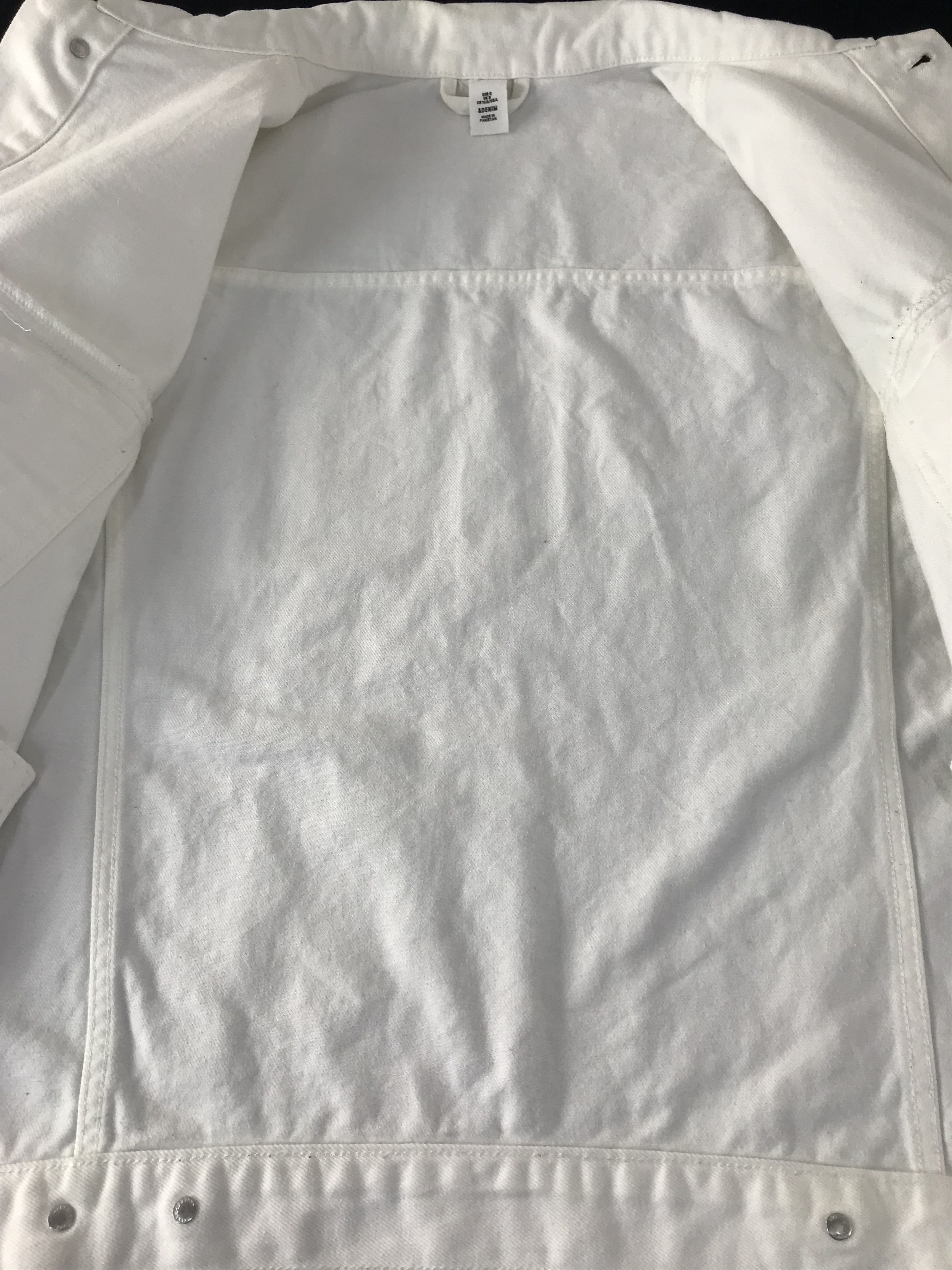 Zara Zara White Denim Jacket Trucker Streetwear Fashion Size S / US 4 / IT 40 - 6 Thumbnail
