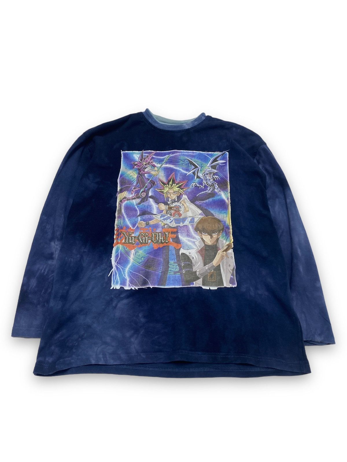 The Game 1996 Vintage YU GI OH Card Came Blue Dyed Long Sleeve Shirt |  Grailed