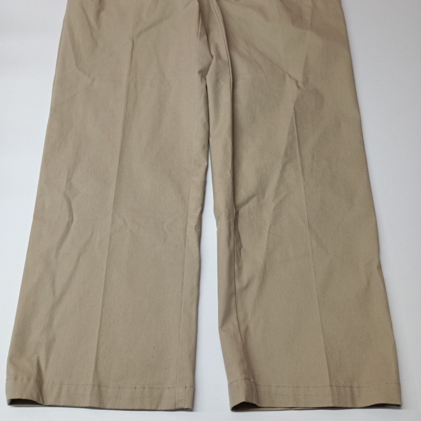 Croft & Barrow Croft & Barrow Khakis Mens Size 34x34 Flat Front Tan Stretch Size US 34 / EU 50 - 3 Thumbnail