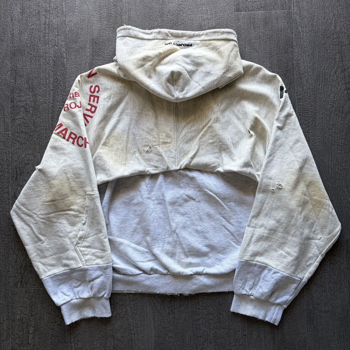 PROJECT G/R PROJECT GR RECONSTRUCTED FOLDED ZIP HOODIE - ARMY size 1 stk Size US S / EU 44-46 / 1 - 2 Thumbnail