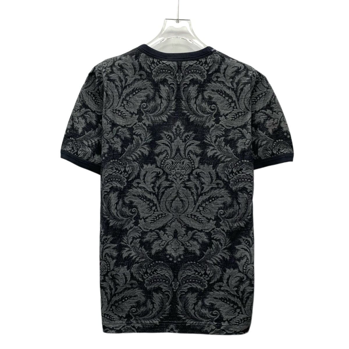 Dolce & Gabbana Dolce & Gabbana Dark Gray Floral Print Short SleeveK26WX Size US XS / EU 42 / 0 - 2 Thumbnail