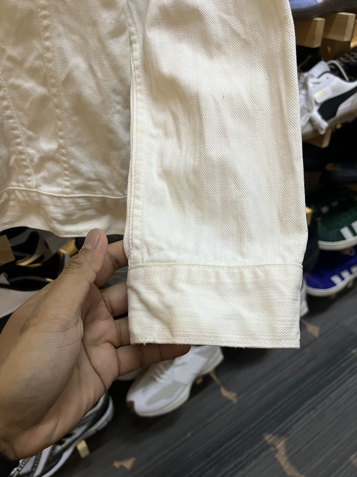 Levi's × Levi's Vintage Clothing × Vintage Vintage Levi’s white demin jacket rare Size US M / EU 48-50 / 2 - 4 Thumbnail