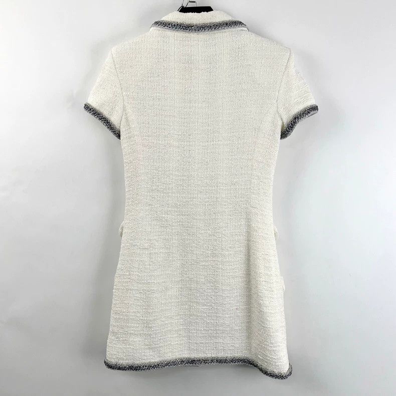 Chanel Chanel Rooftop series white silver thread braided dress Size XS / US 0-2 / IT 36-38 - 3 Thumbnail